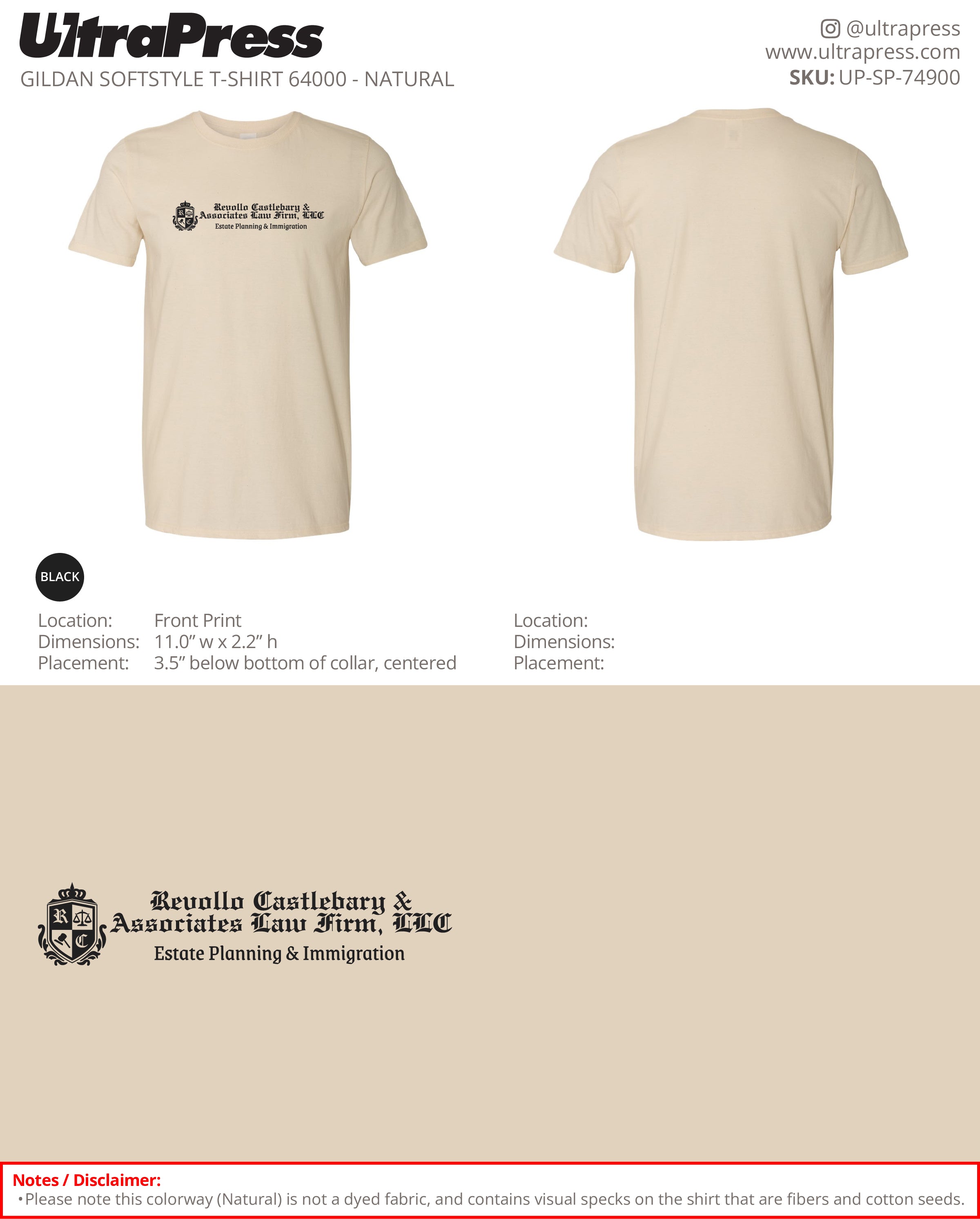 UP-SP-74900 Revollo Castlebary & Associates Law Firm, LLC - Priscilla Castlebary 100 Min Qty (Bulk)