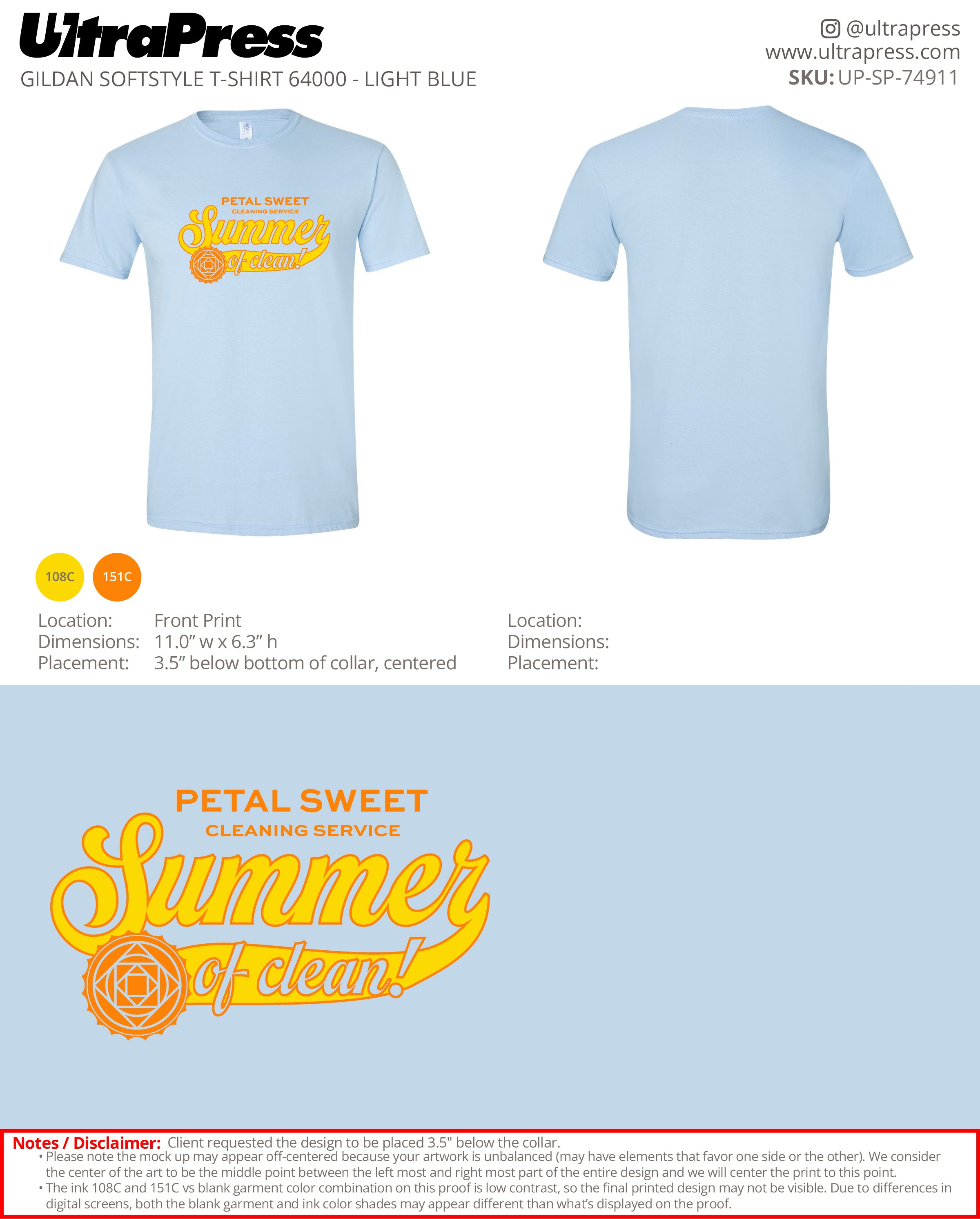 UP-SP-74911 Petal Sweet Cleaning Service Summer of Clean - Rosalie Canfield 100 Min Qty (Bulk)