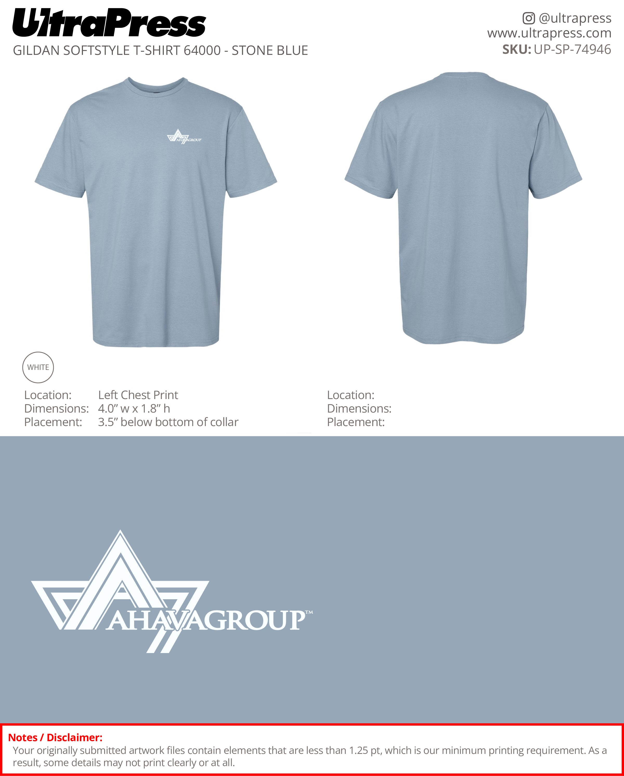 UP-SP-74946 Ahava Group - Claudiu Marit 100 Min Qty (Bulk)