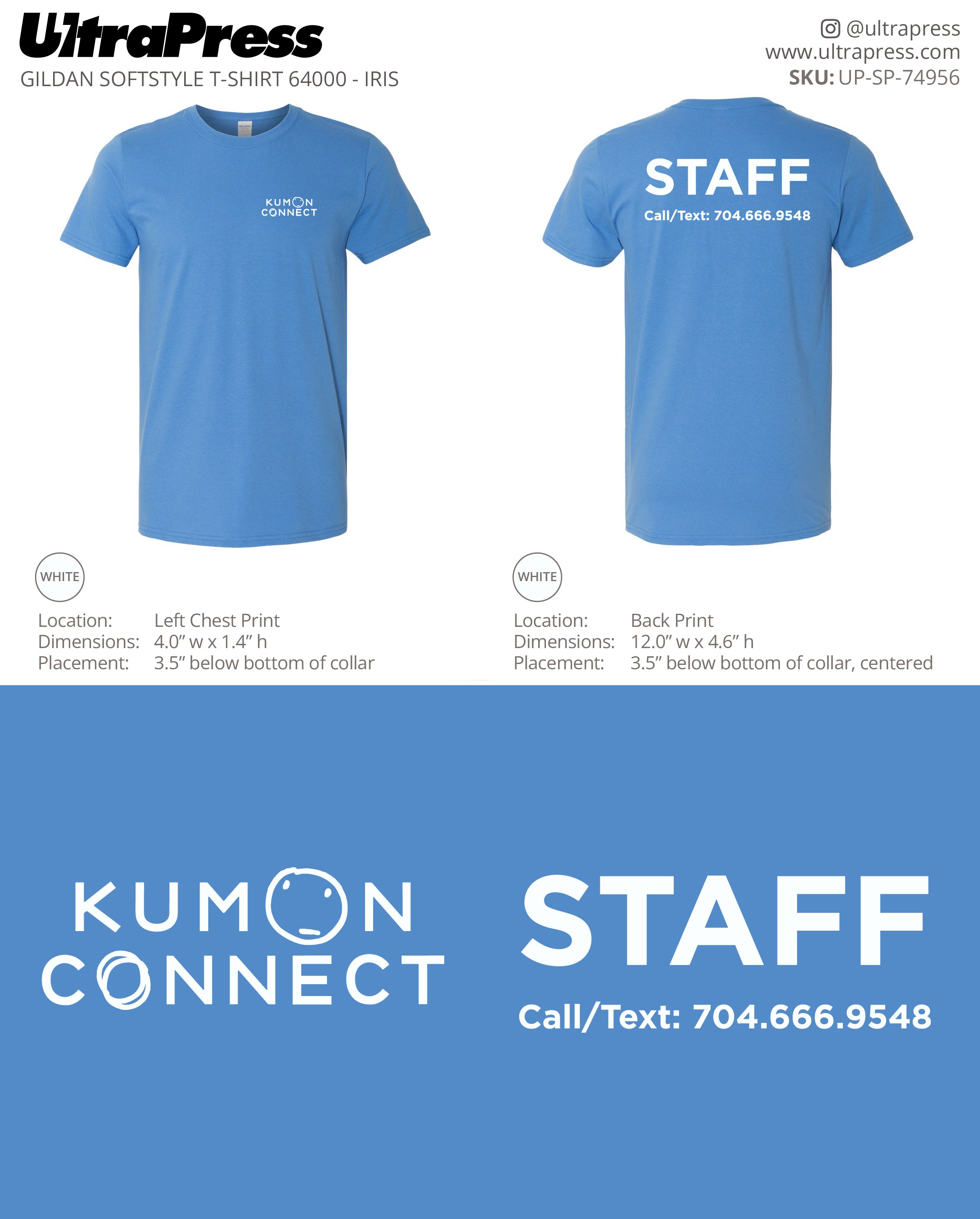 UP-SP-74956 Kumon Connect Staff Shirts - Maame Stephens 100 Min Qty (Bulk)