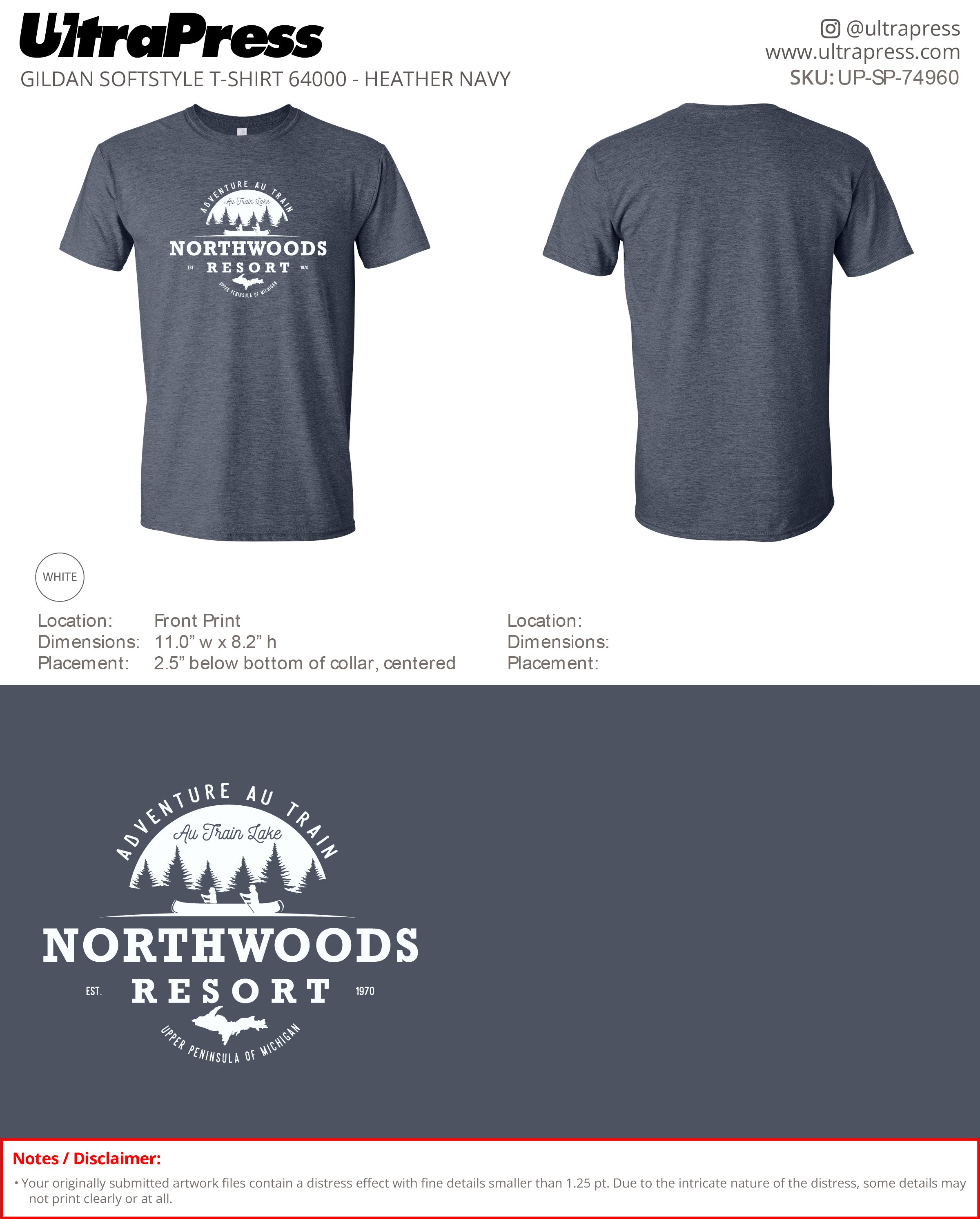 UP-SP-74960 Northwoods Resort - Erin Miller 100 Min Qty (Bulk)