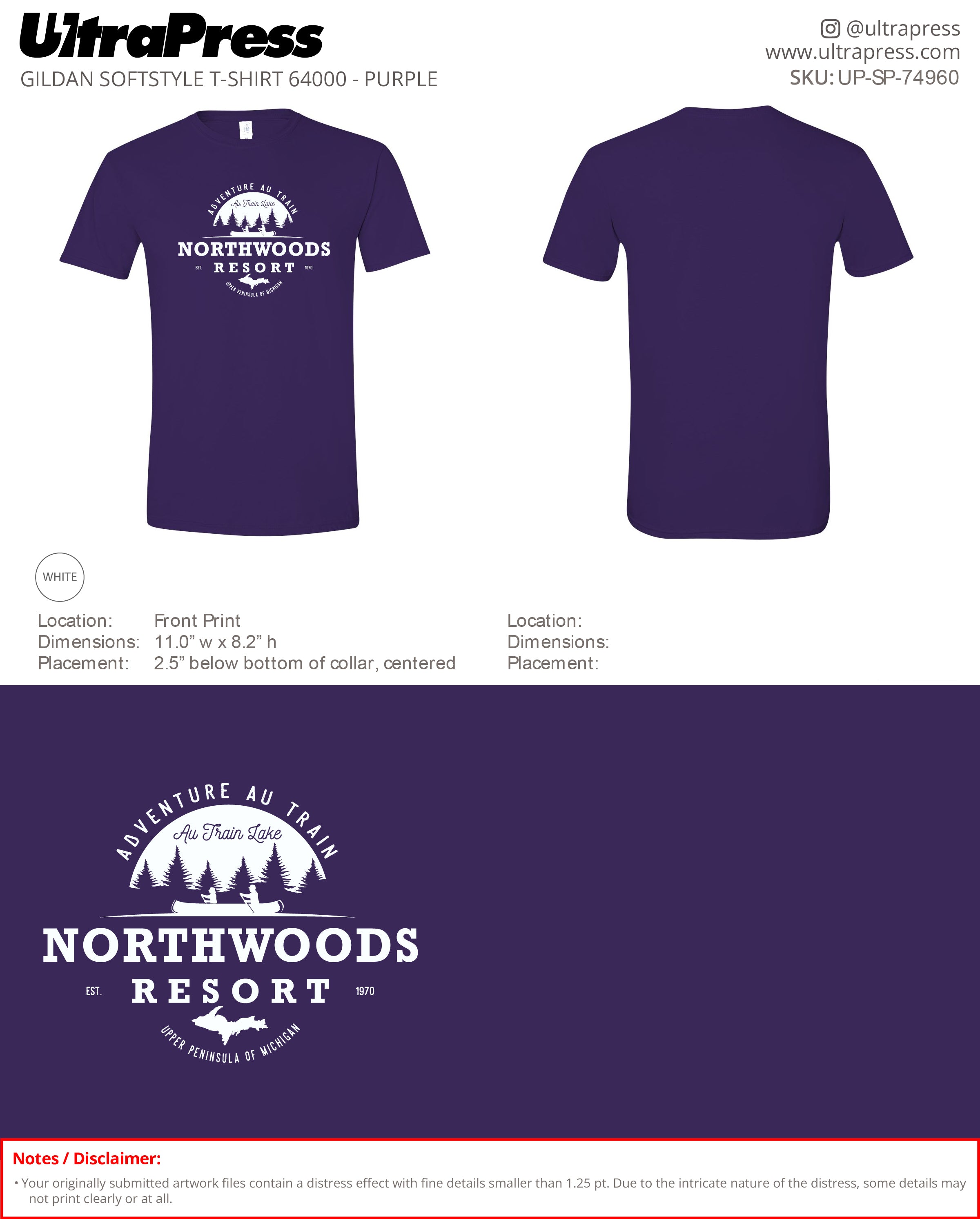 UP-SP-74960 Northwoods Resort - Erin Miller 100 Min Qty (Bulk)