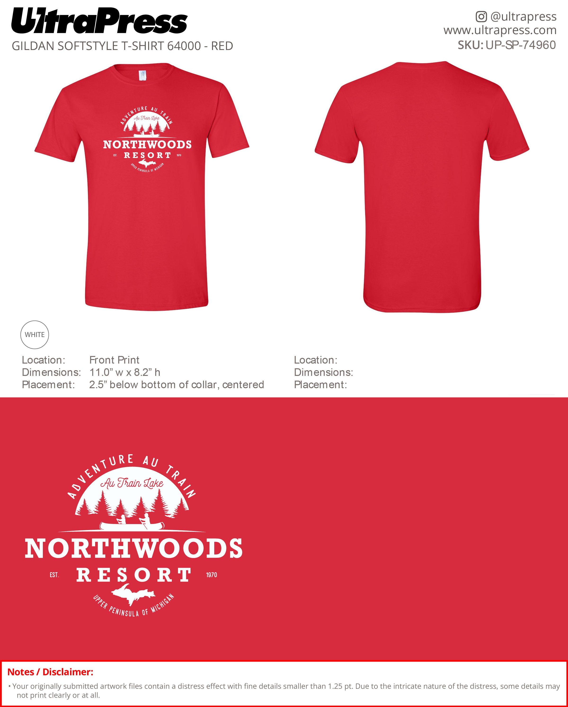 UP-SP-74960 Northwoods Resort - Erin Miller 100 Min Qty (Bulk)
