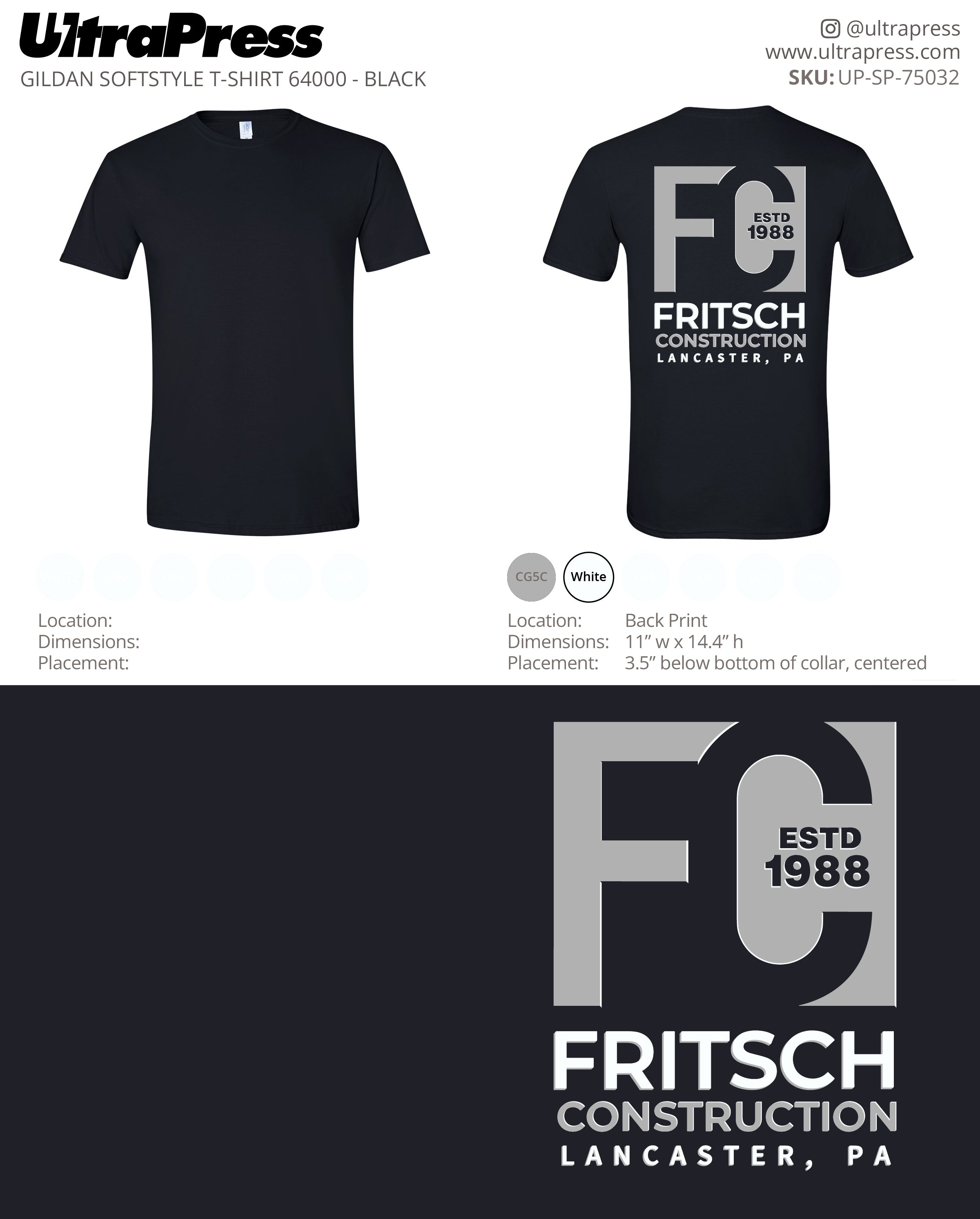 UP-SP-75032 Fritsch Construction - Cory Fritsch 100 Min Qty (Bulk)