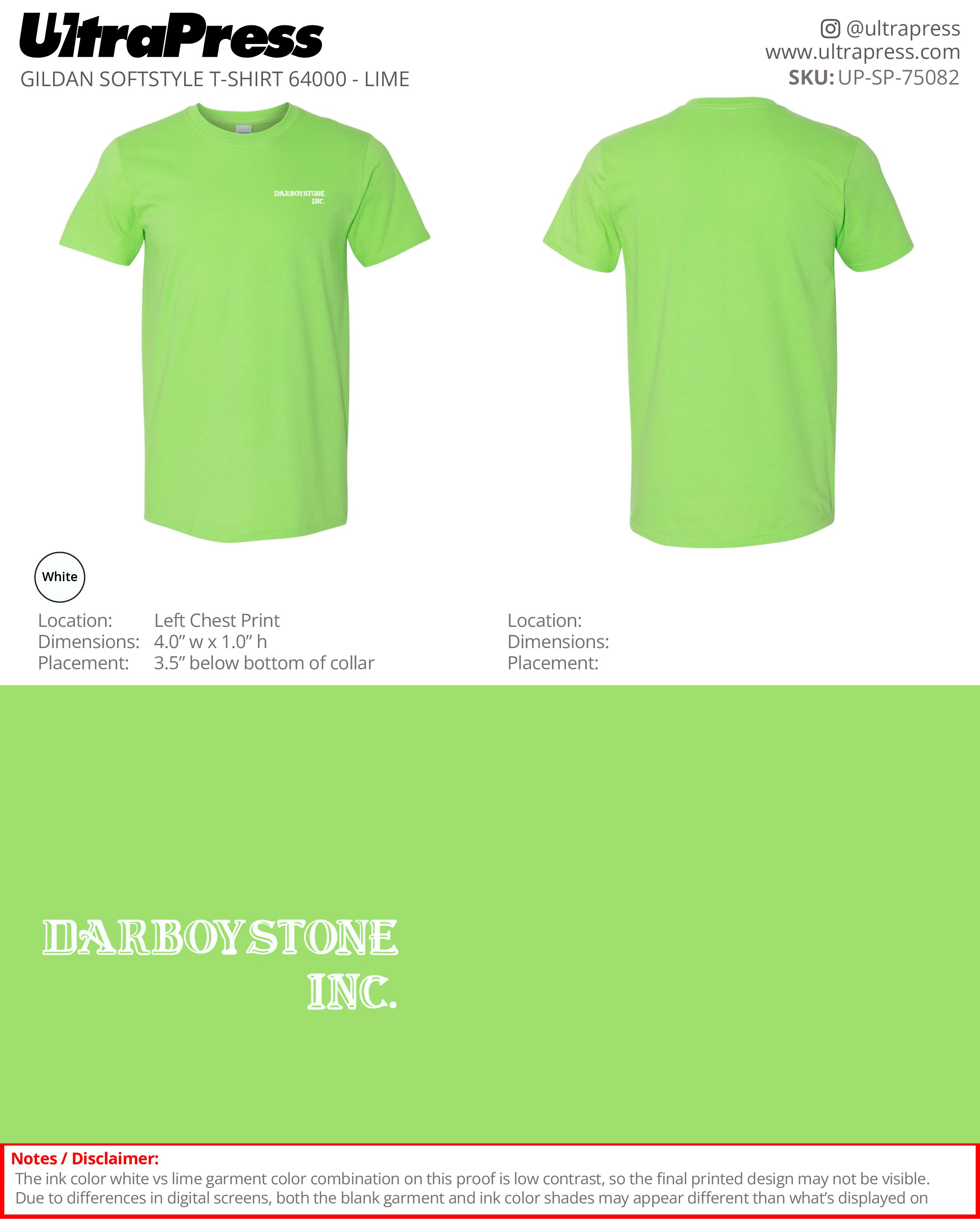 UP-SP-75082 Order #11989 - Mark VandenHeuvel 100 Min Qty (Bulk)