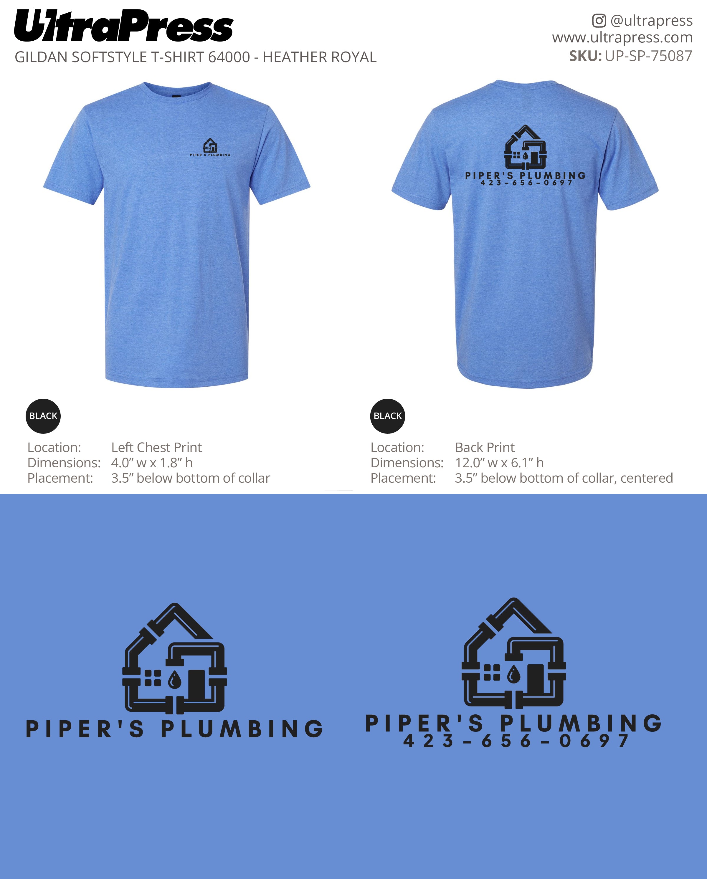 UP-SP-75087 Piper's Plumbing - Chris Stephens 100 Pieces Package (Bulk)