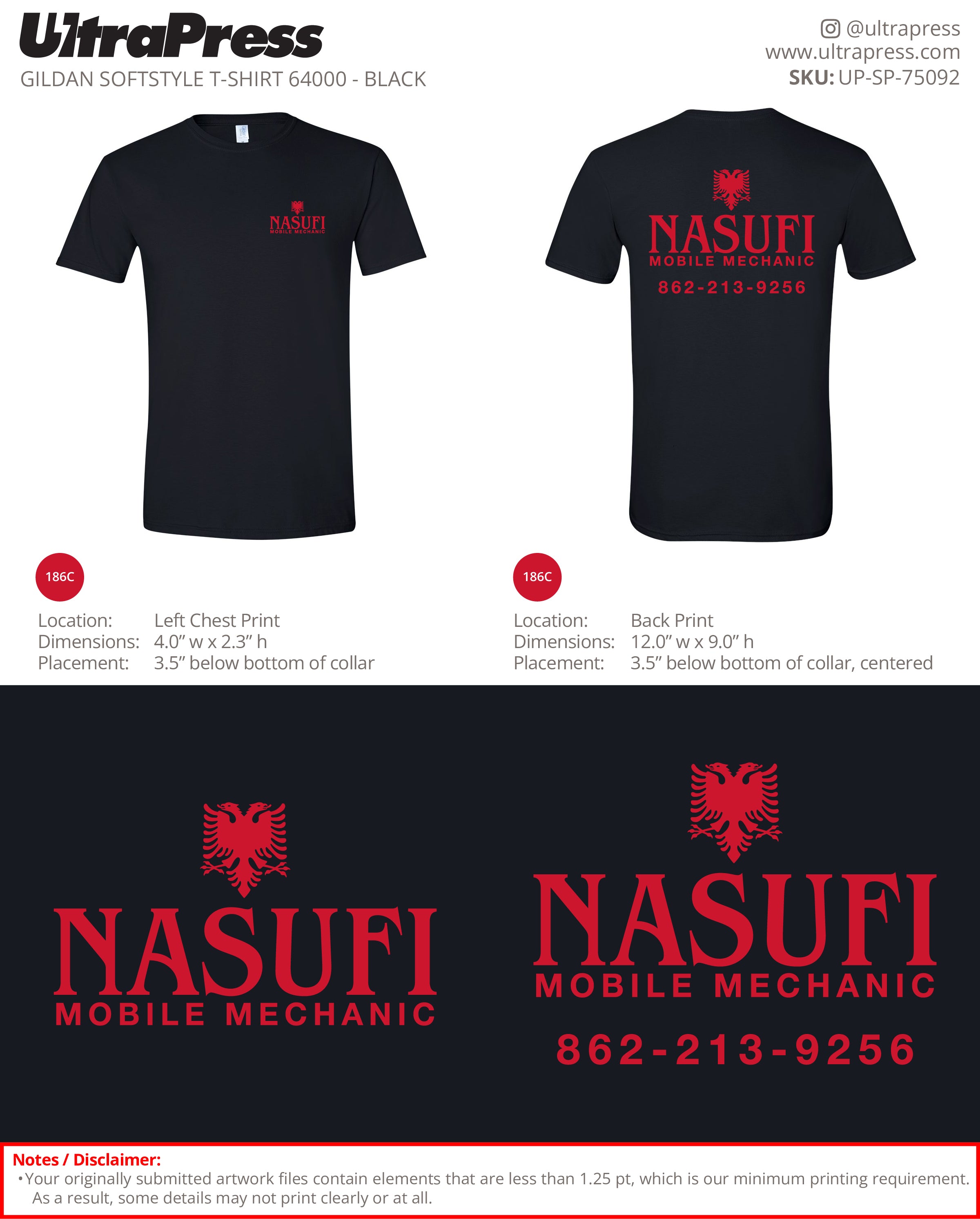 UP-SP-75092 Nasufi Mobile Mechanic (Red Logo) - Melissa Martinez 50 Min Qty (Bulk)