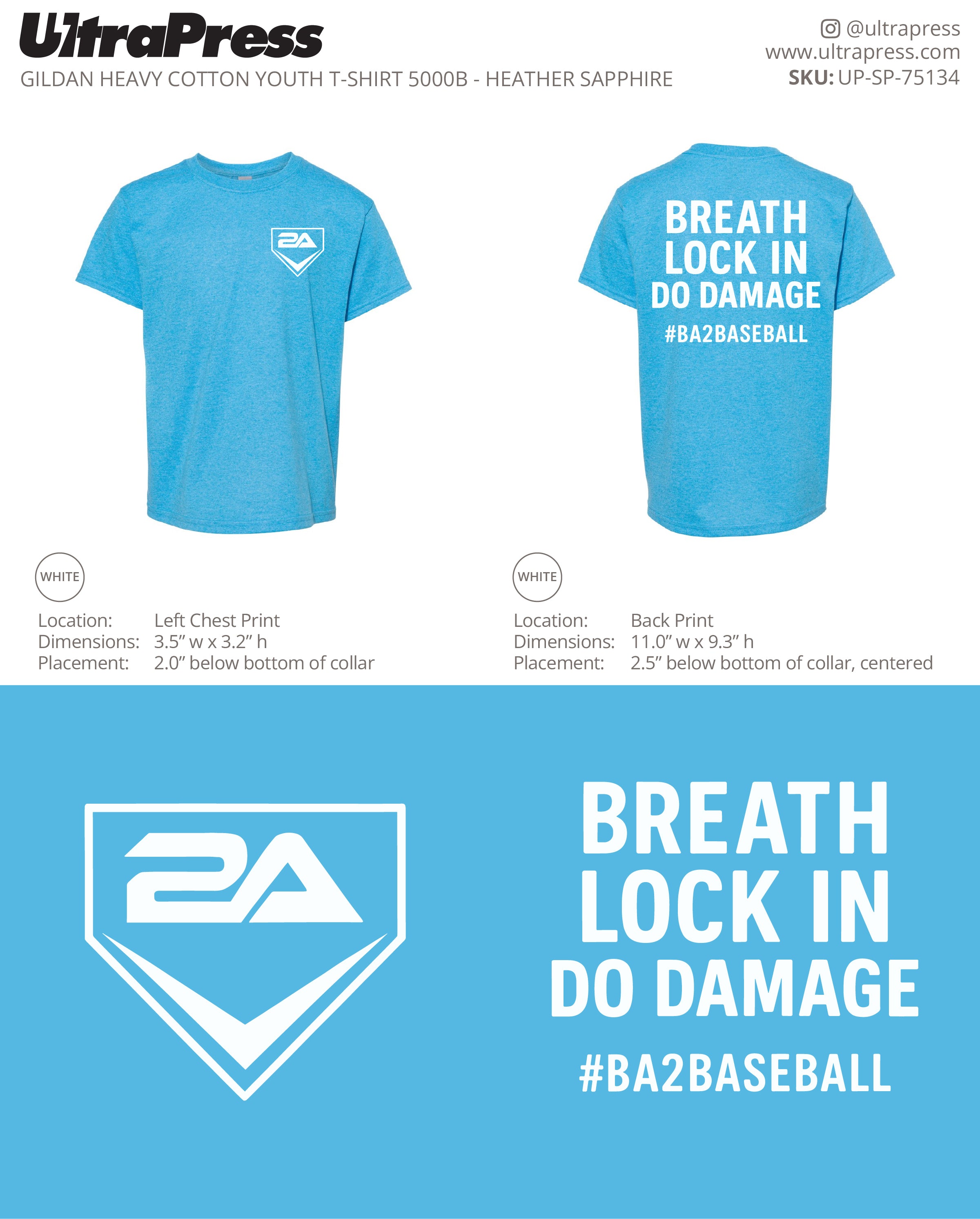 UP-SP-75134 #BA2BASEBALL - Greensboro Yard Goats 100 Min Qty (Bulk)