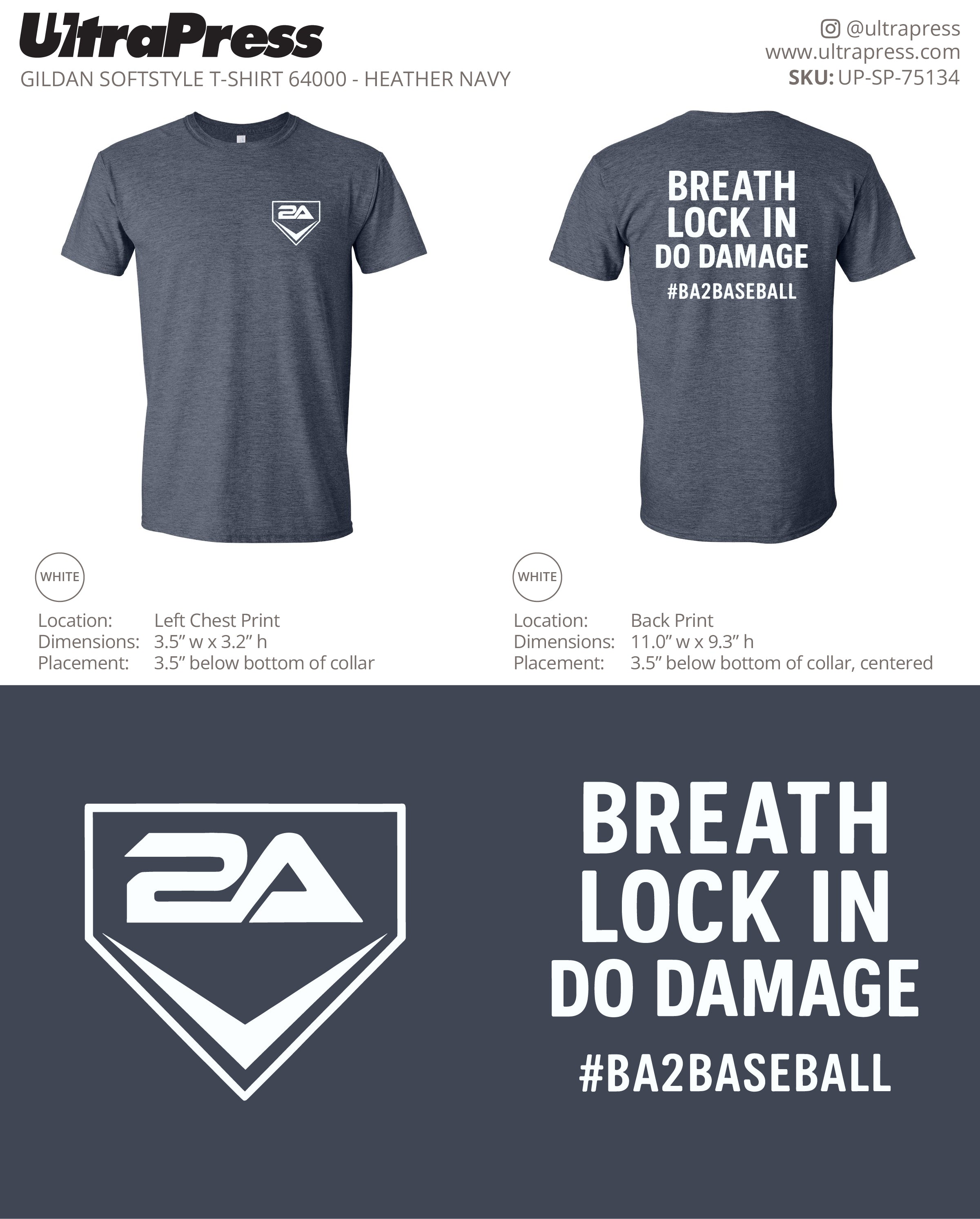 UP-SP-75134 #BA2BASEBALL - Greensboro Yard Goats 100 Min Qty (Bulk)