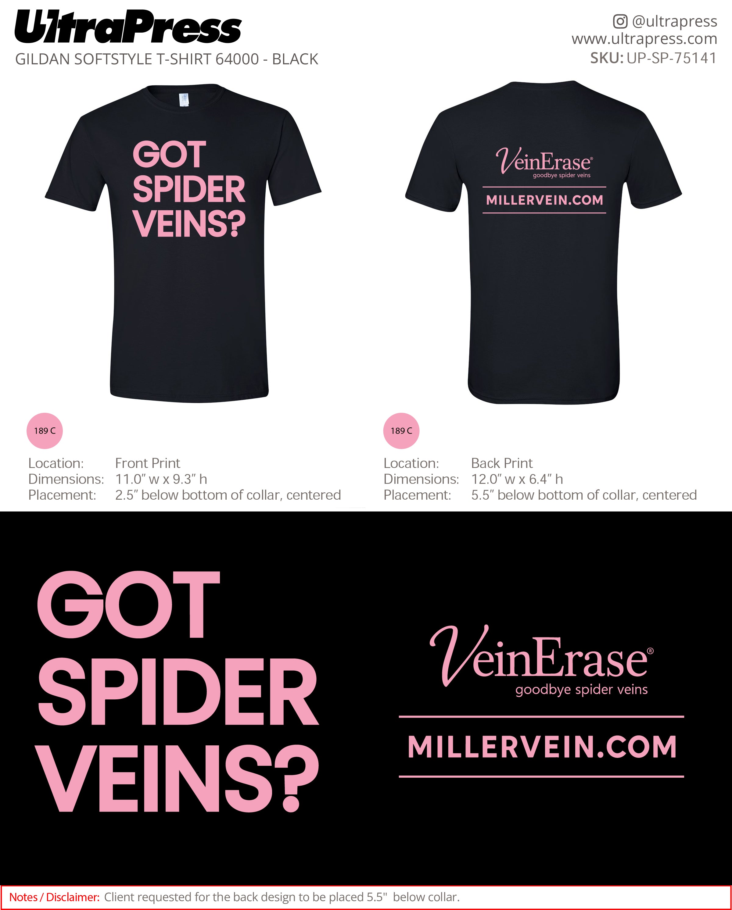 UP-SP-75141 Vein Erase - Shannon Grosso 100 Min Qty (Bulk)