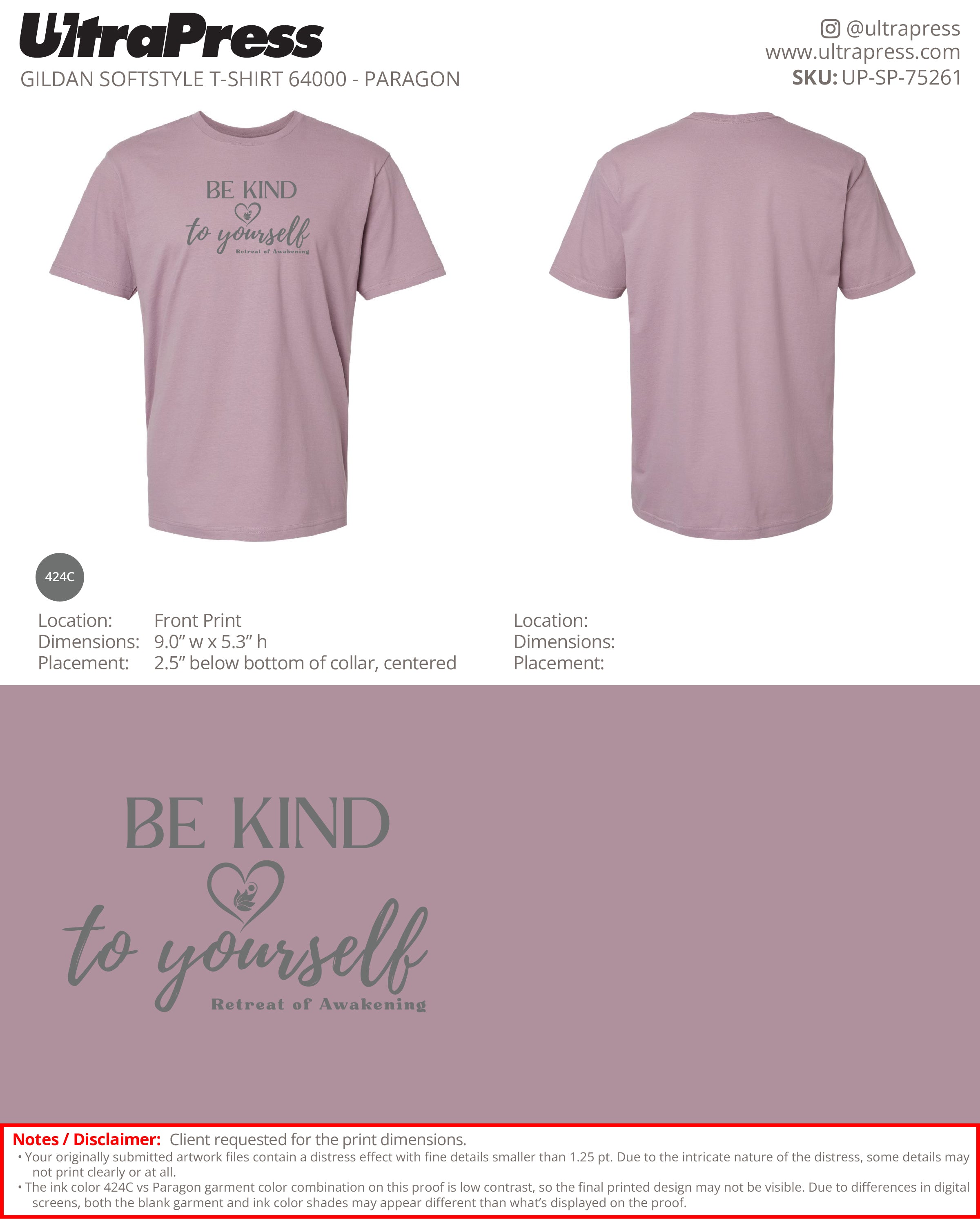 UP-SP-75261 Be Kind to Yourself - Nicole Pham 100 Min Qty (Bulk)