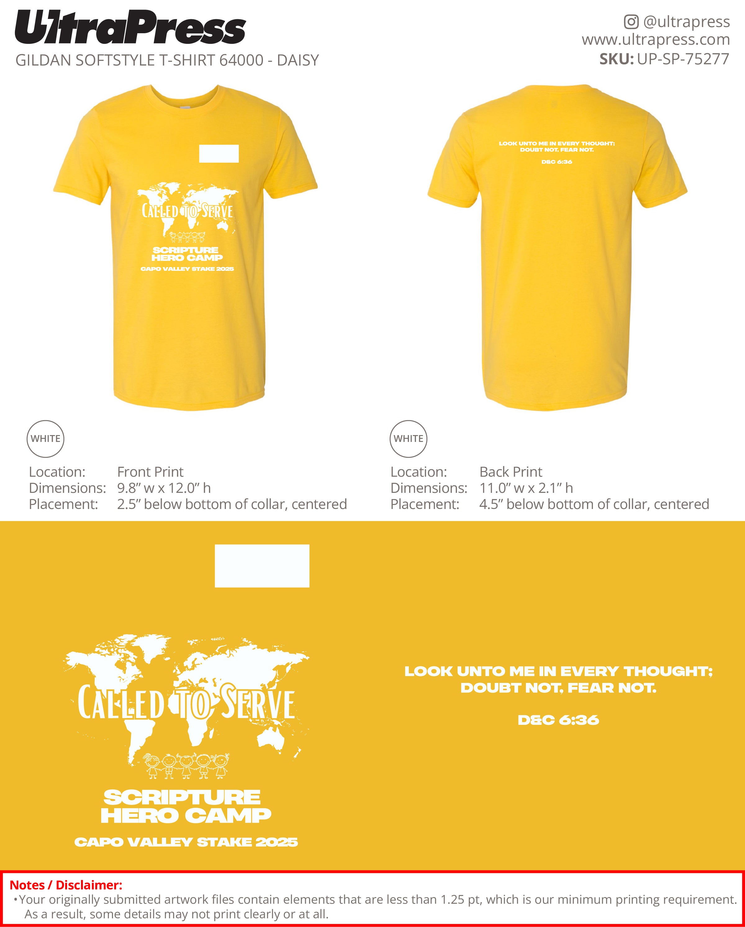 UP-SP-75277 Called to Serve Scripture Hero Camp - Lexy Rinner 100 Min Qty (Bulk)
