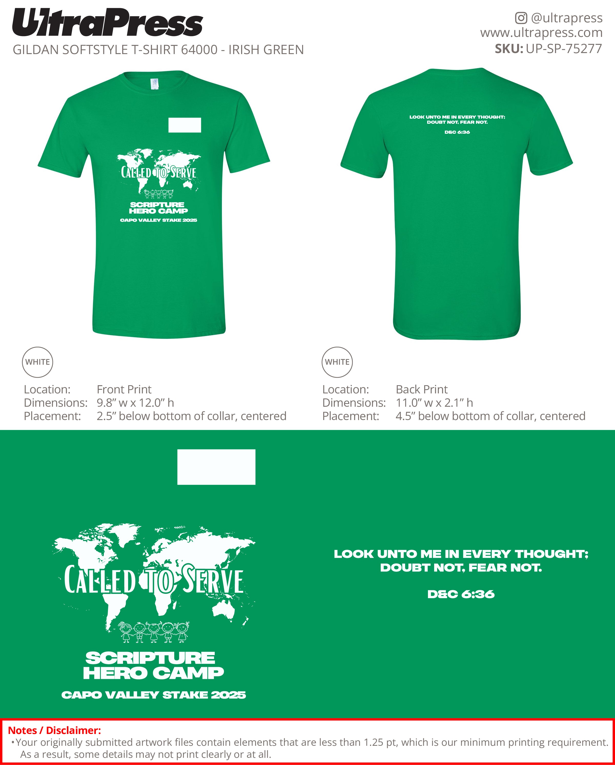 UP-SP-75277 Called to Serve Scripture Hero Camp - Lexy Rinner 100 Min Qty (Bulk)