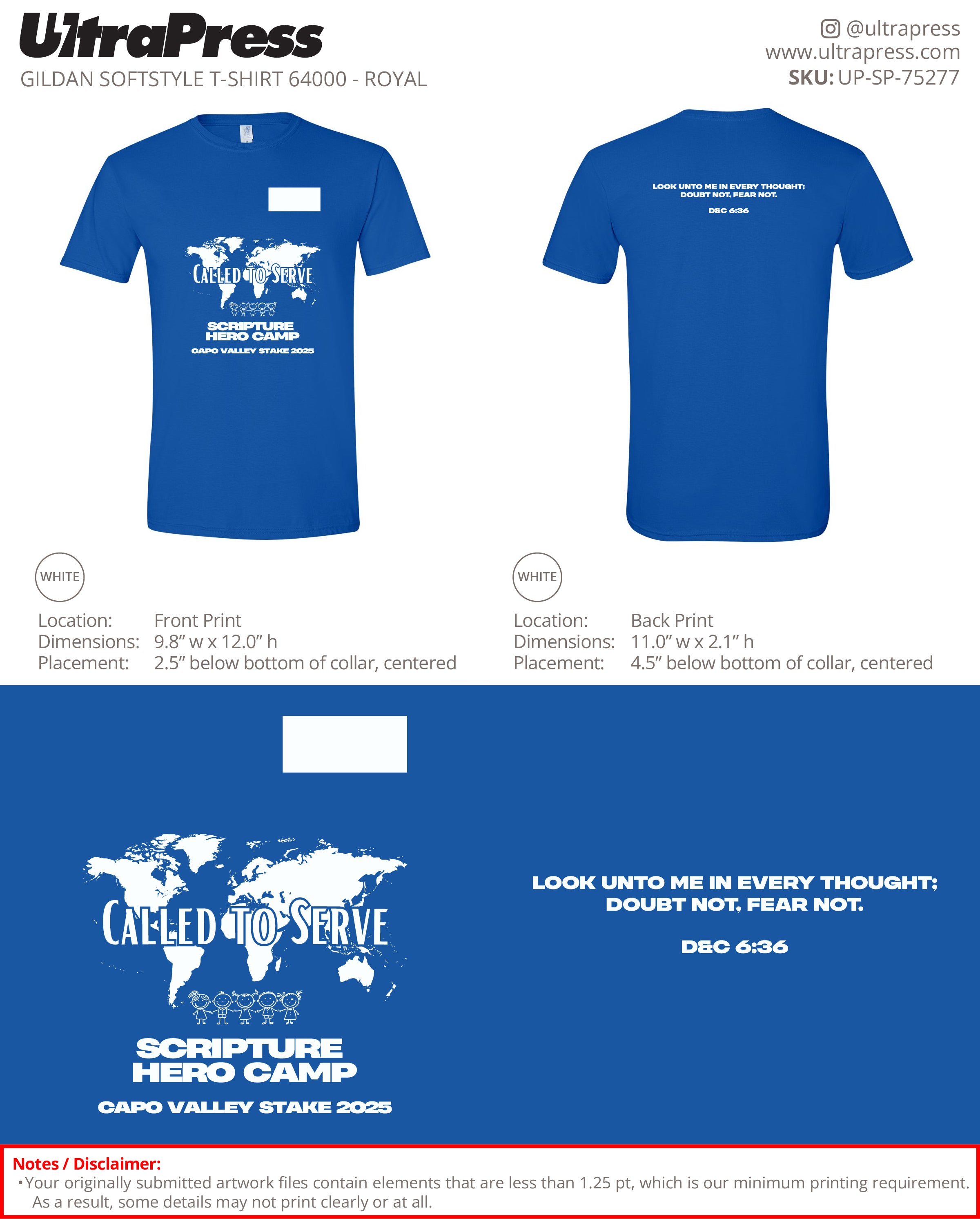 UP-SP-75277 Called to Serve Scripture Hero Camp - Lexy Rinner 100 Min Qty (Bulk)