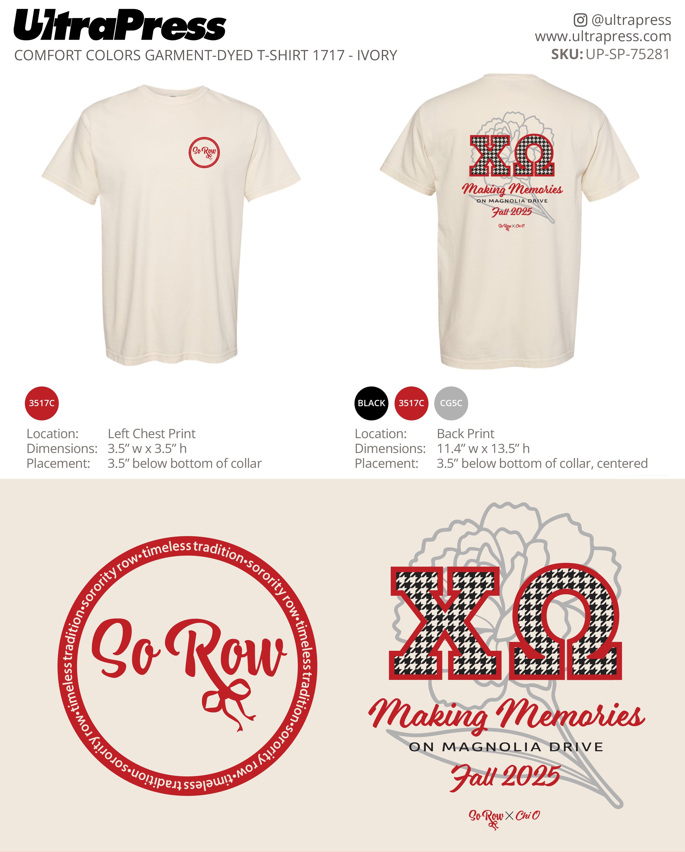 UP-SP-75281 So Row X Chi O - Daryl Glein 100 Pieces Package (Bulk)