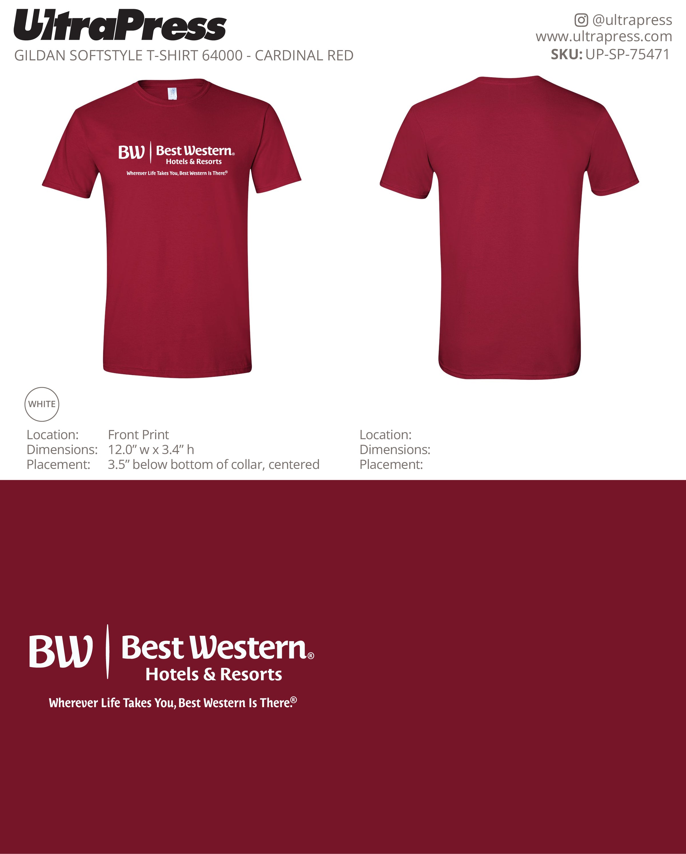 UP-SP-75471 Best Western Hotels & Resorts - Brian Patel 100 Min Qty (Bulk)