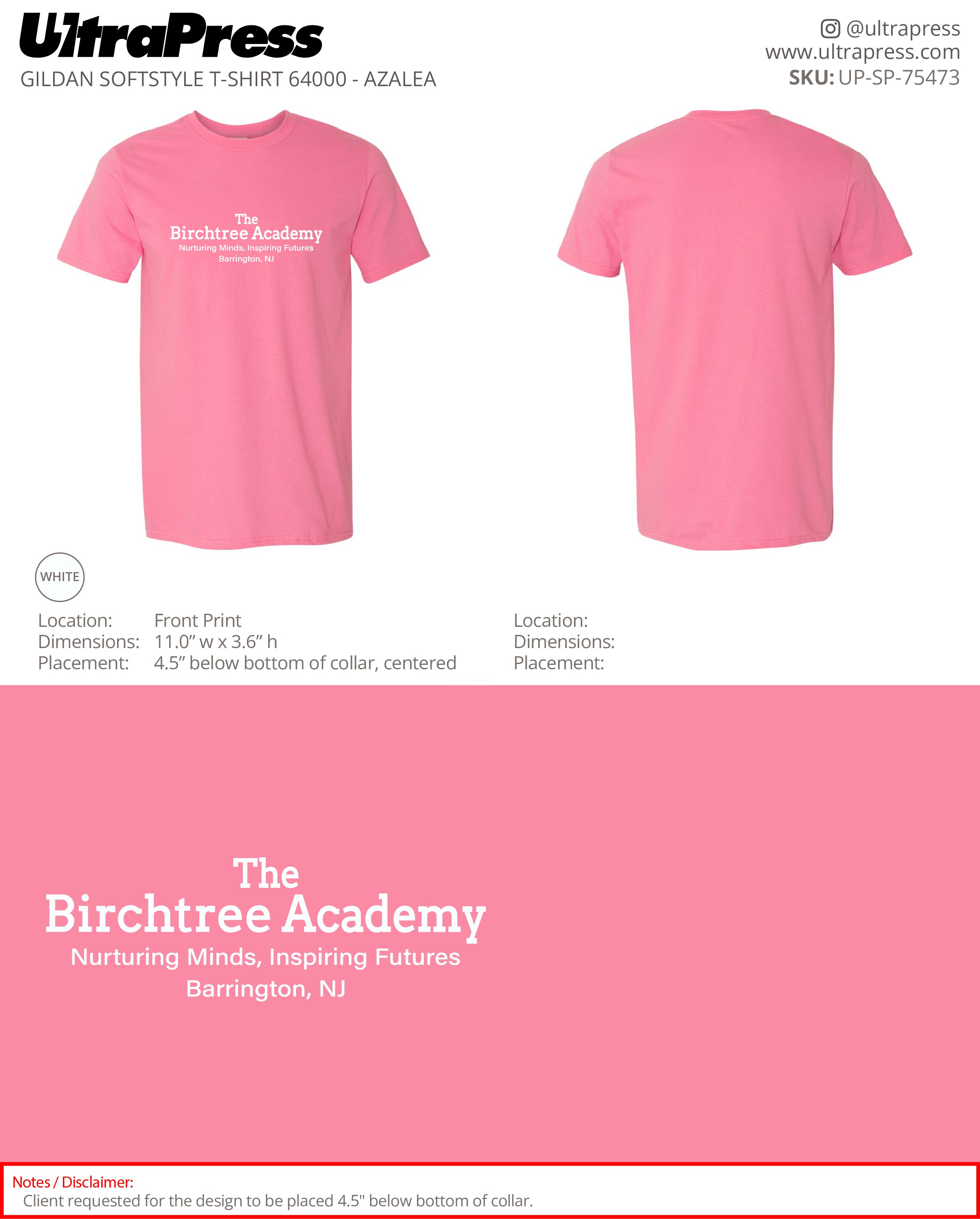 UP-SP-75473 The Birchtree Academy - Christine Silvanio 24 Min Qty (Bulk)