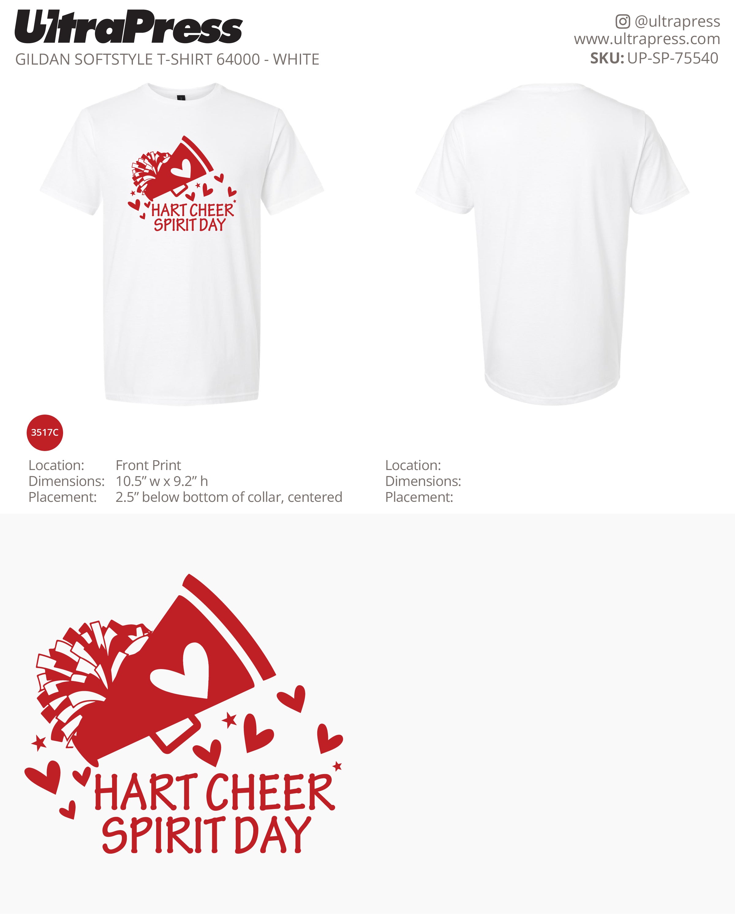 UP-SP-75540 Hart Cheer Spirit Day - Lori Potts 100 Min Qty (Bulk)