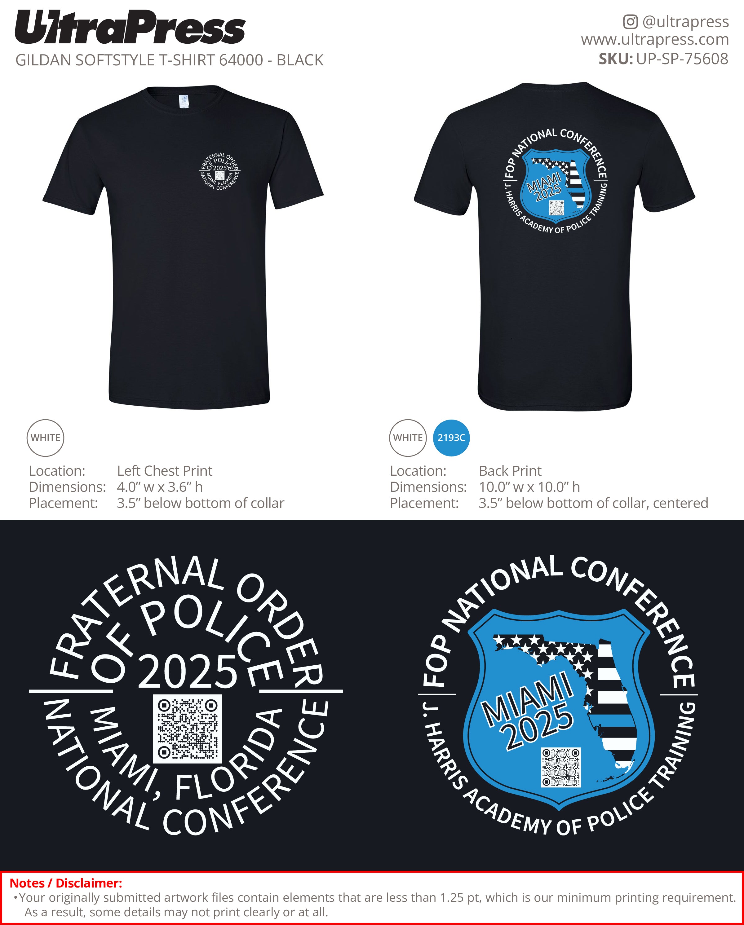 UP-SP-75608 Fraternal Order of Police - Jim Harris 100 Min Qty (Bulk)