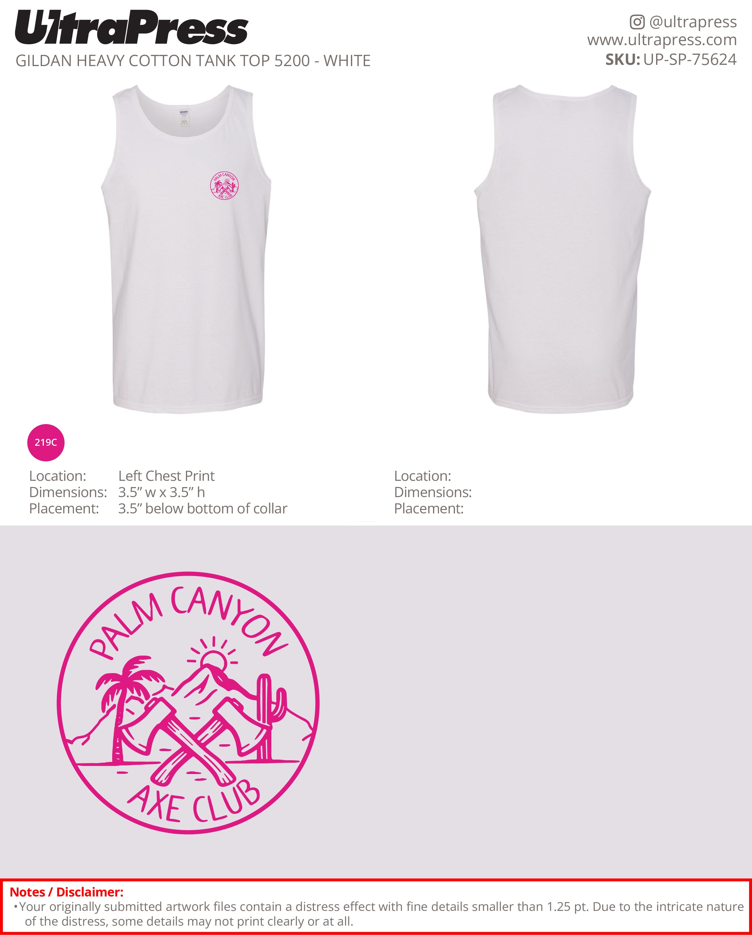 UP-SP-75624 Palm Canyon Pink Logo (Tank) - Brett 72 Min Qty (Bulk)