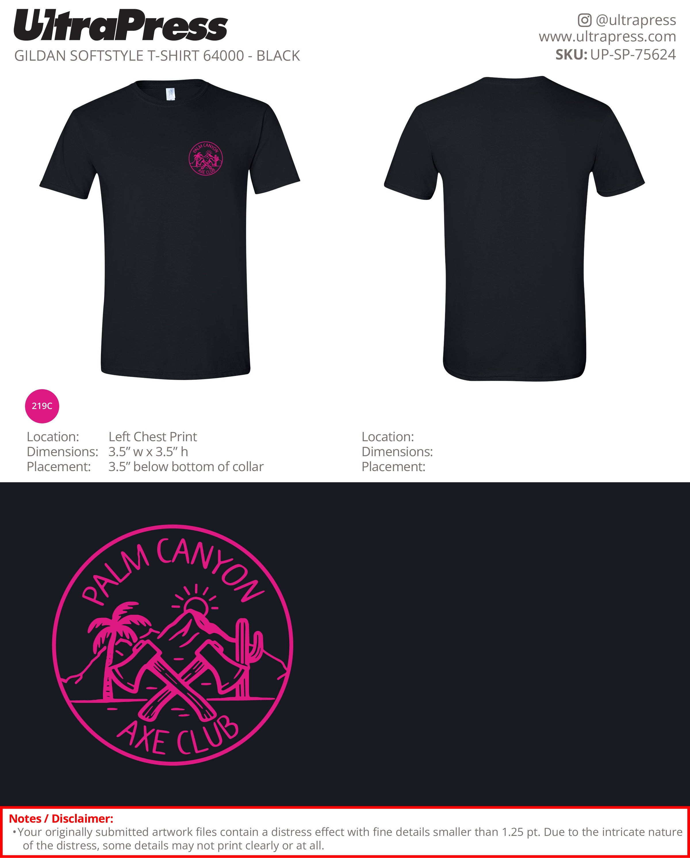 UP-SP-75624 Palm Canyon Pink Logo - Brett 100 Min Qty (Bulk)