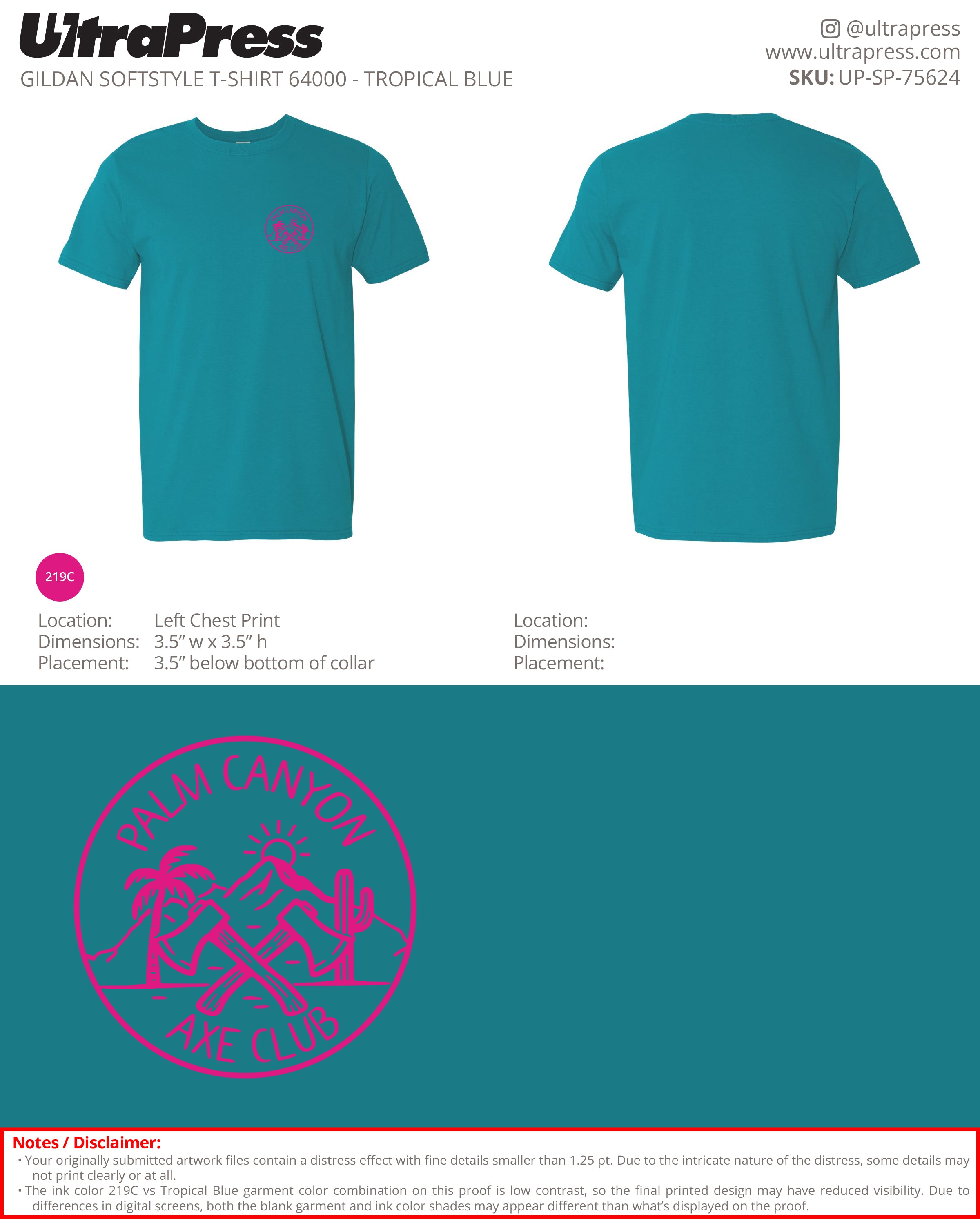 UP-SP-75624 Palm Canyon Pink Logo - Brett 100 Min Qty (Bulk)