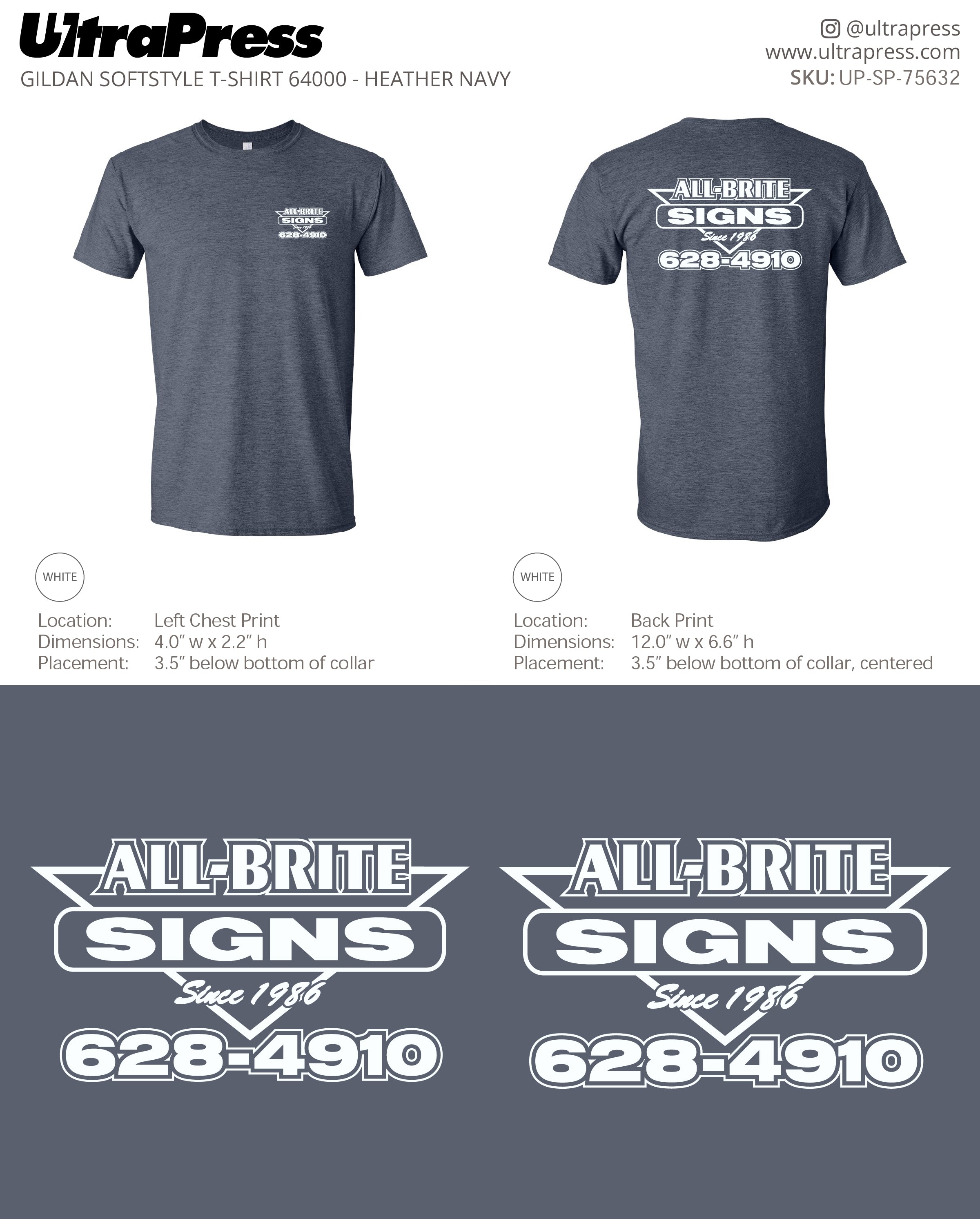 UP-SP-75632 All-Brite Signs - John Nemeth 100 Min Qty (Bulk)