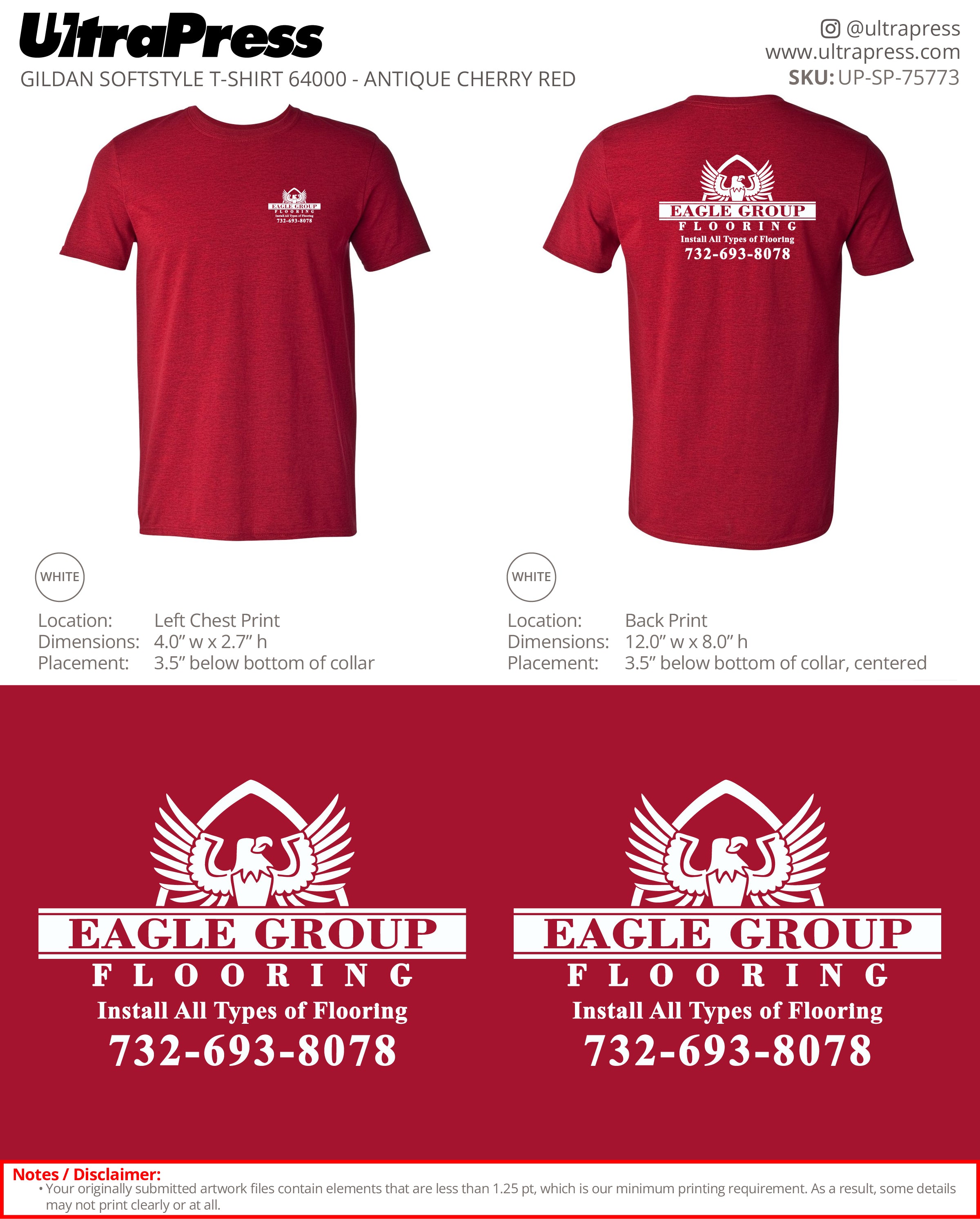 UP-SP-75773 Eagle Group Flooring - Henrique Araujo 100 Min Qty (Bulk)