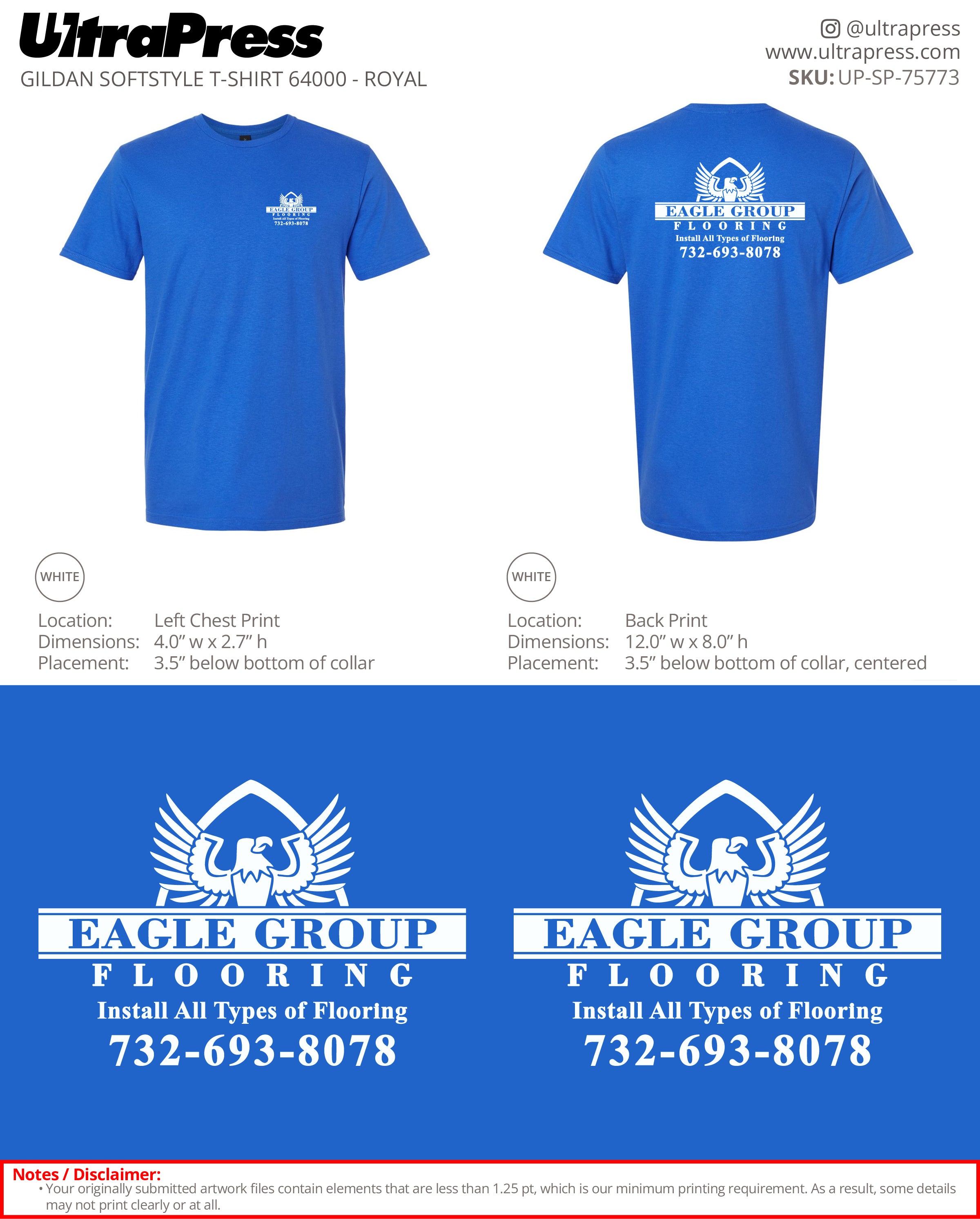 UP-SP-75773 Eagle Group Flooring - Henrique Araujo 100 Min Qty (Bulk)