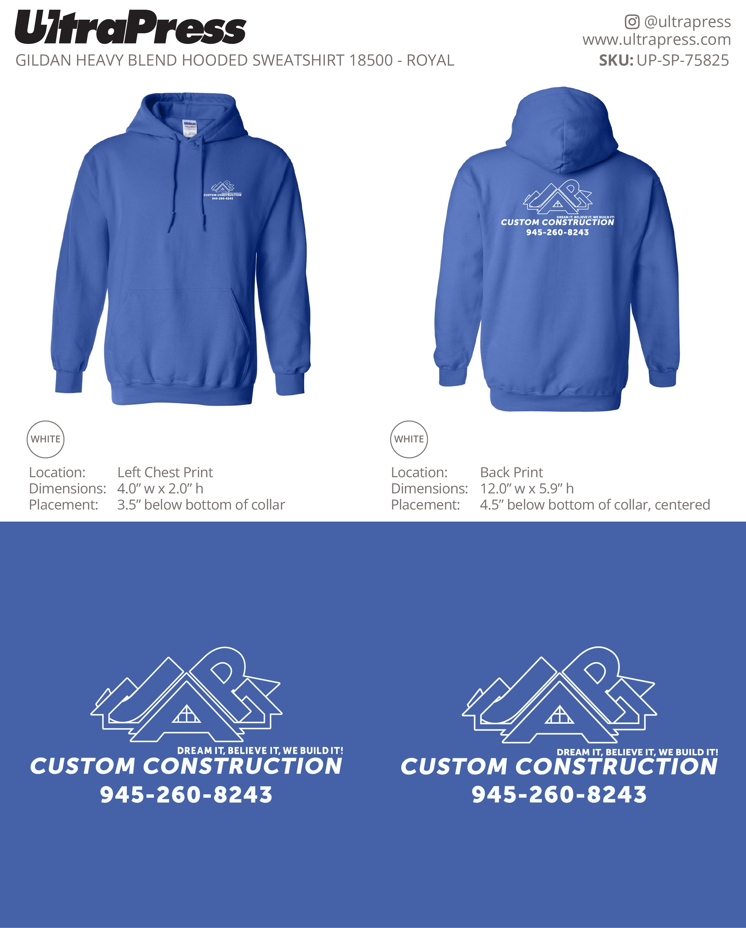 UP-SP-75825 Custom Construction - Hilse Salinas 50 Min Qty (Bulk)