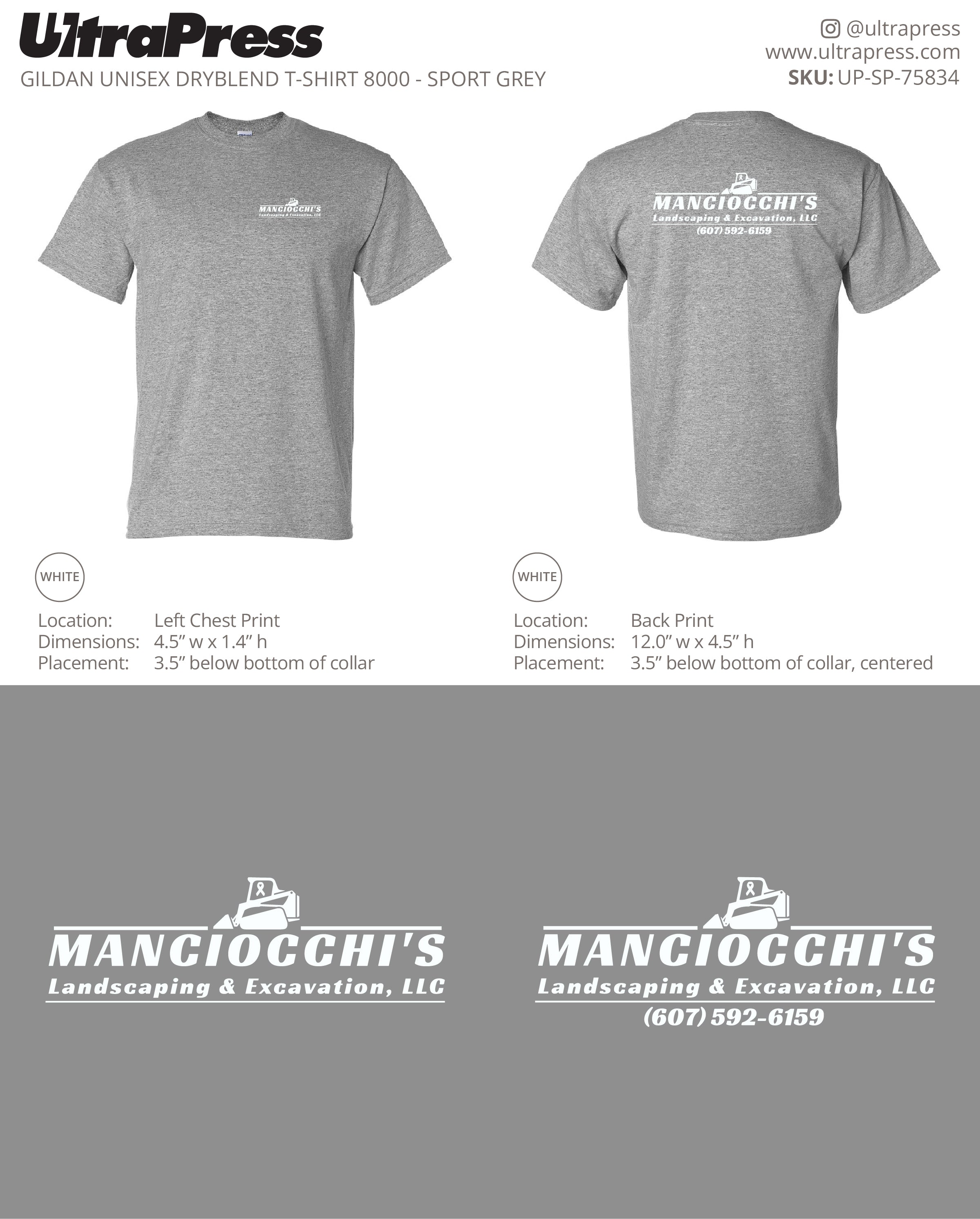 UP-SP-75834 Manciocchi's Landscaping & Excavation - Devin Manciocchi 50 Min Qty (Bulk)