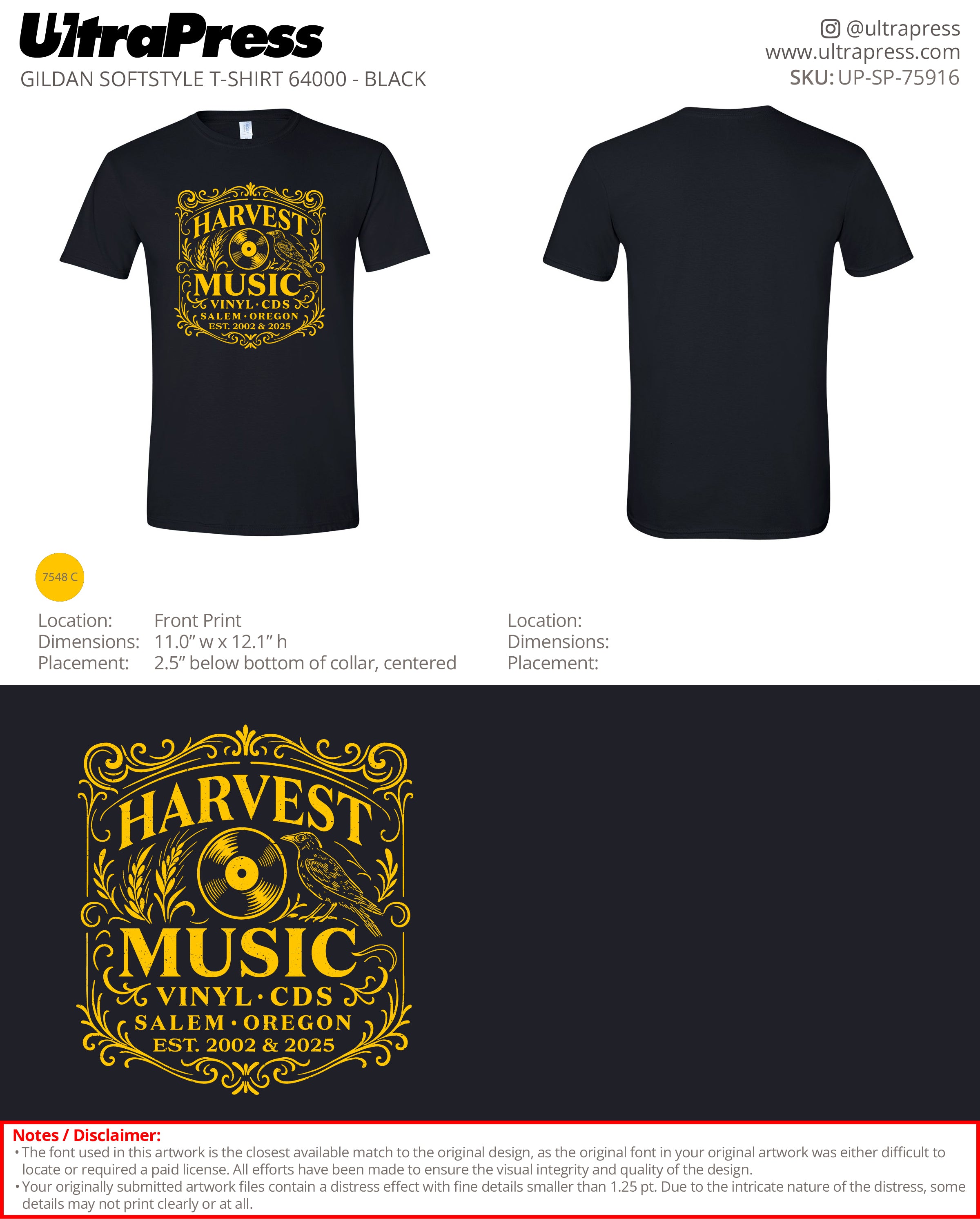 UP-SP-75916 Harvest Music - Ron Caton 100 Min Qty (Bulk)