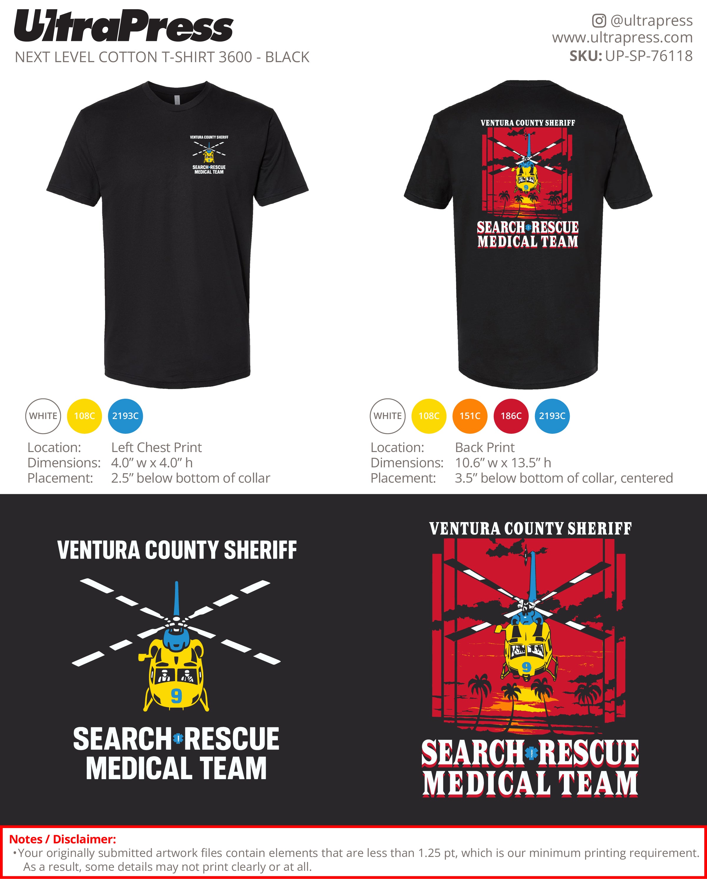 UP-SP-76118 Ventura County Sheriff - Nan Jiang 100 Min Qty (Bulk)