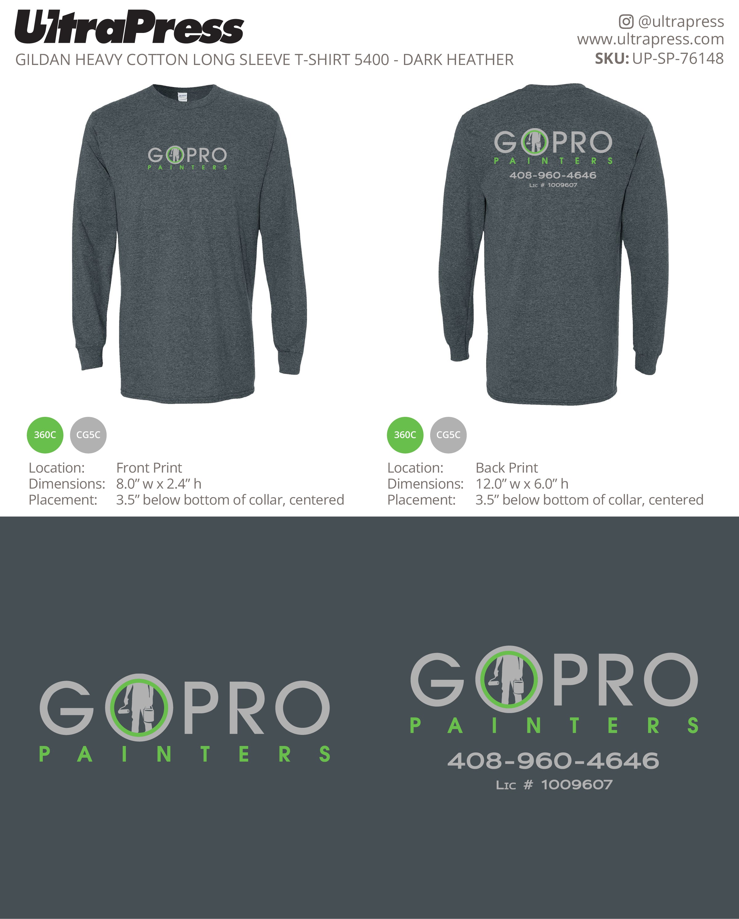 UP-SP-76148 GOPRO Painters Long Sleeves - Brian Vonderwerth 48 Min Qty (Bulk)