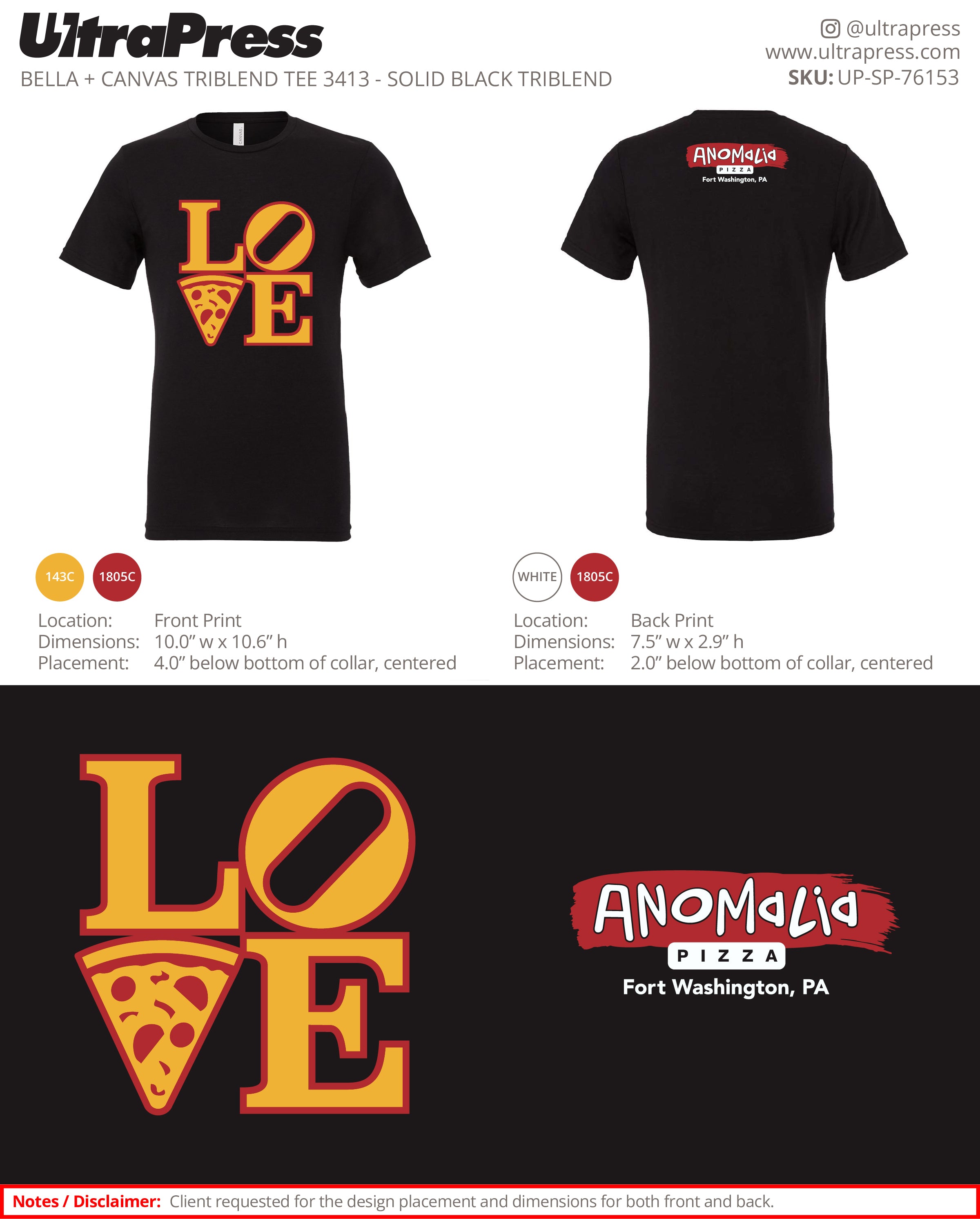 UP-SP-76153 Anomalia Pizza (Love) - Deena Fink 72 Min Qty (Bulk)