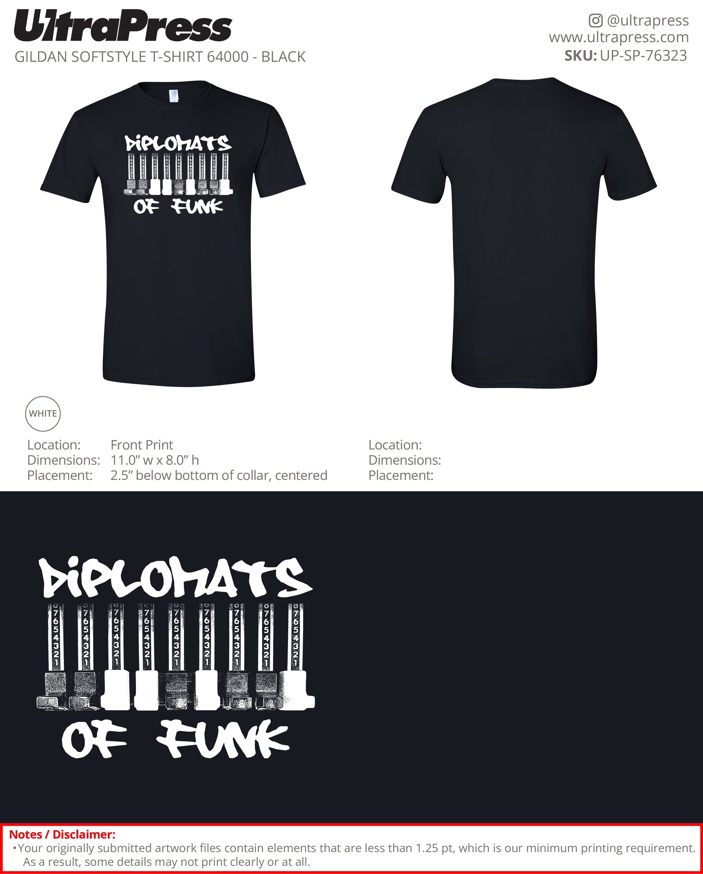 UP-SP-76323 Diplomats Drawbars - Jay Frigoletto 50 Min Qty (Bulk)