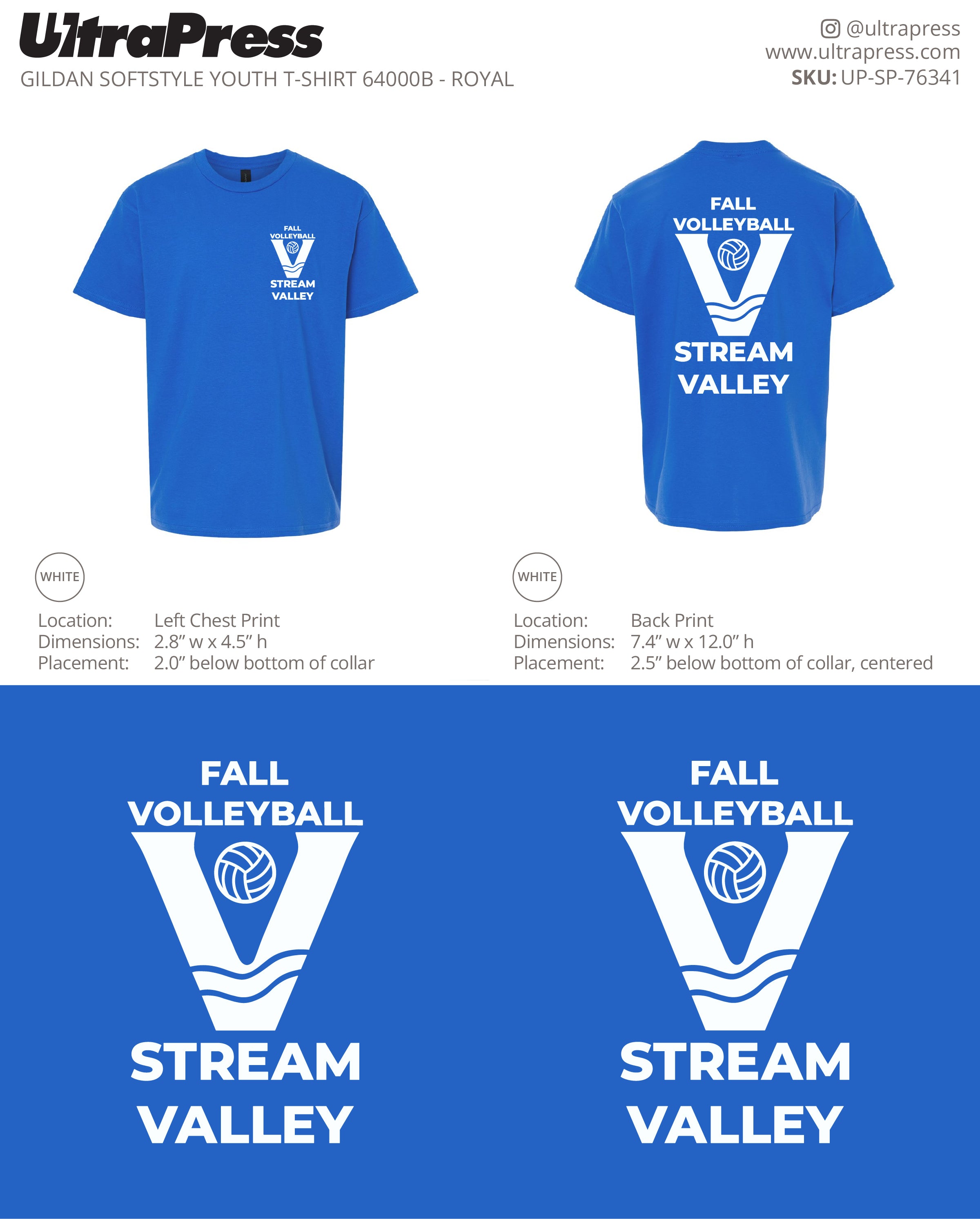 UP-SP-76341 Stream Valley Volleyball - Ivan Fedorenko 100 Min Qty (Bulk)