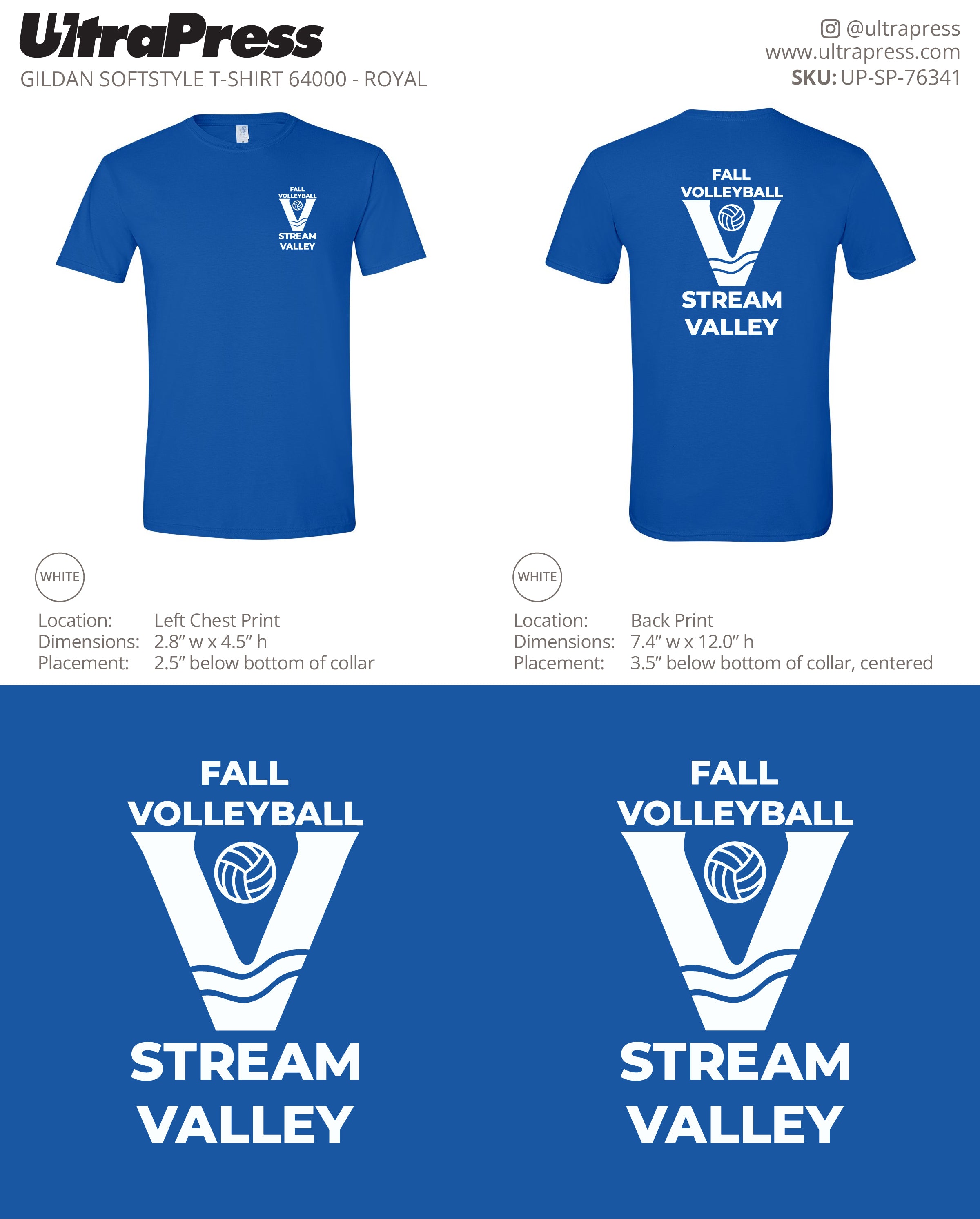 UP-SP-76341 Stream Valley Volleyball - Ivan Fedorenko 100 Min Qty (Bulk)