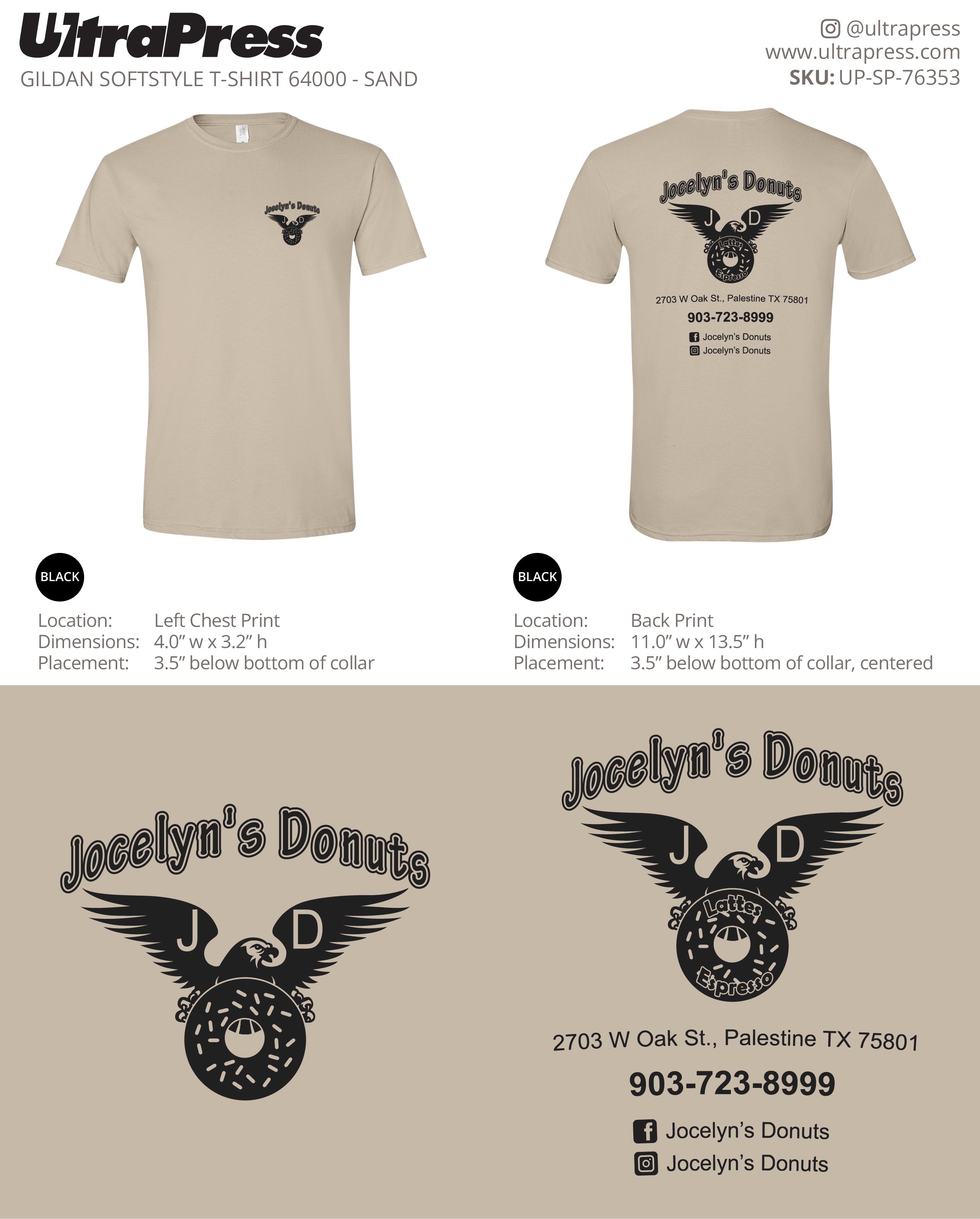 UP-SP-76353 Jocelyn's Donuts - Ly Sath 100 Min Qty (Bulk)