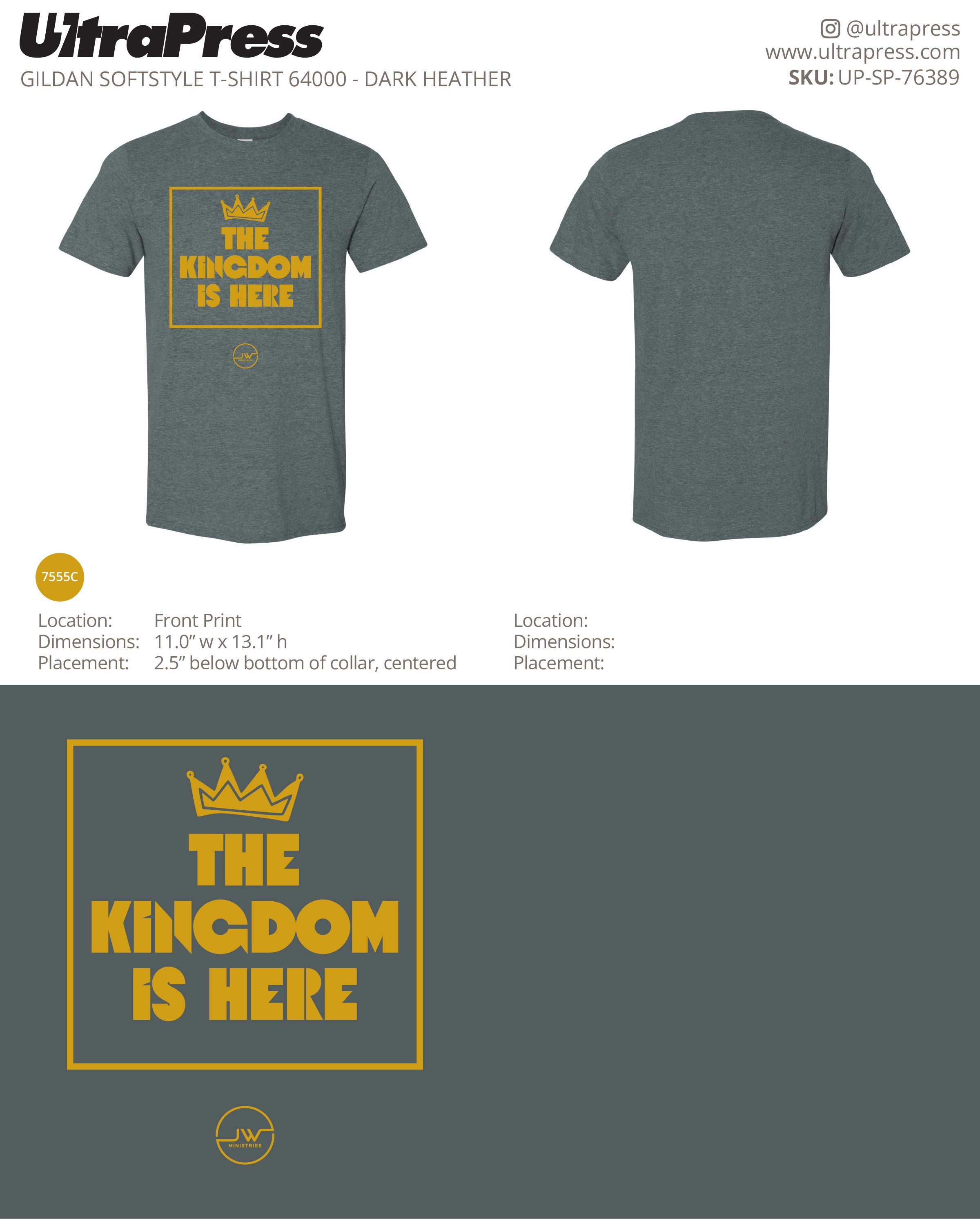 UP-SP-76389 The Kingdom is Here (Gold Ink) - Jason Wilson