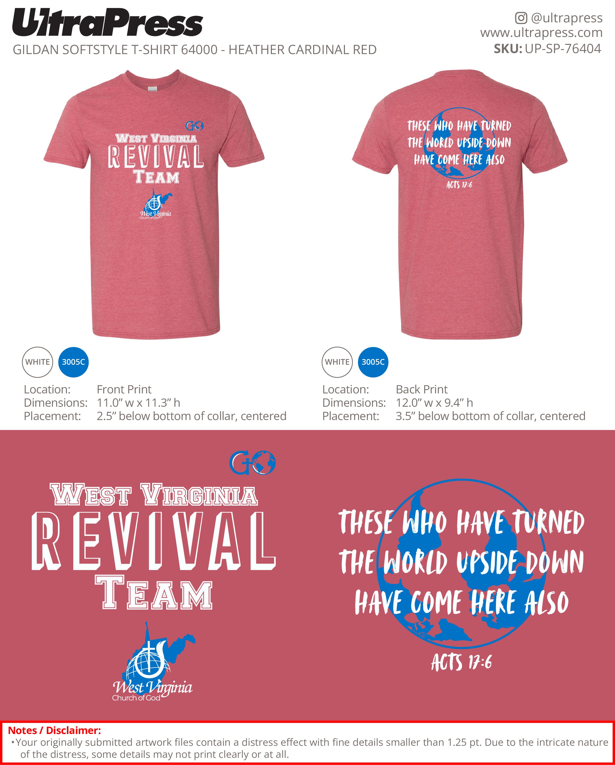 UP-SP-76404 West Virginia Revival Team - Jason Riffe 100 Min Qty (Bulk)