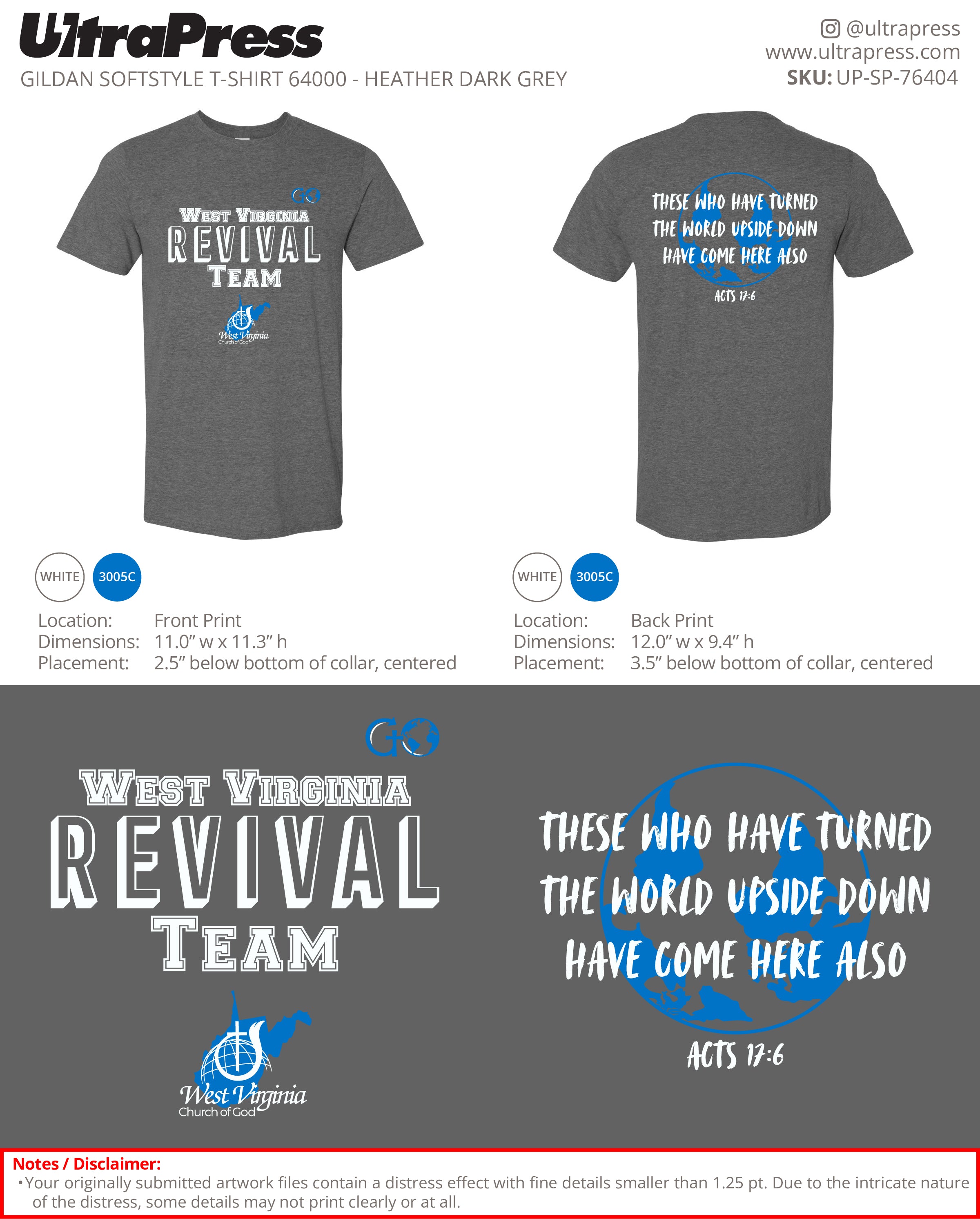 UP-SP-76404 West Virginia Revival Team - Jason Riffe 100 Min Qty (Bulk)