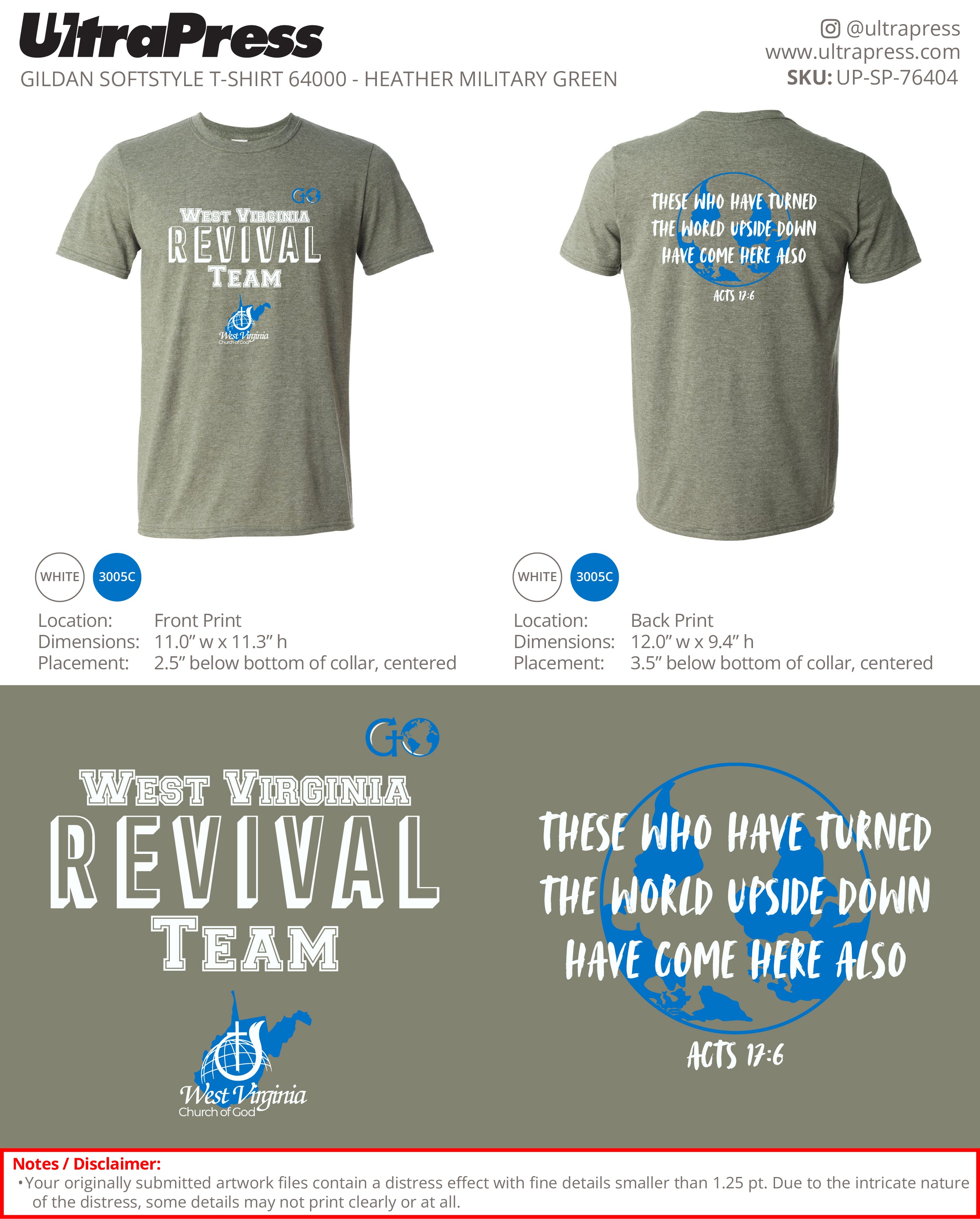 UP-SP-76404 West Virginia Revival Team - Jason Riffe 100 Min Qty (Bulk)