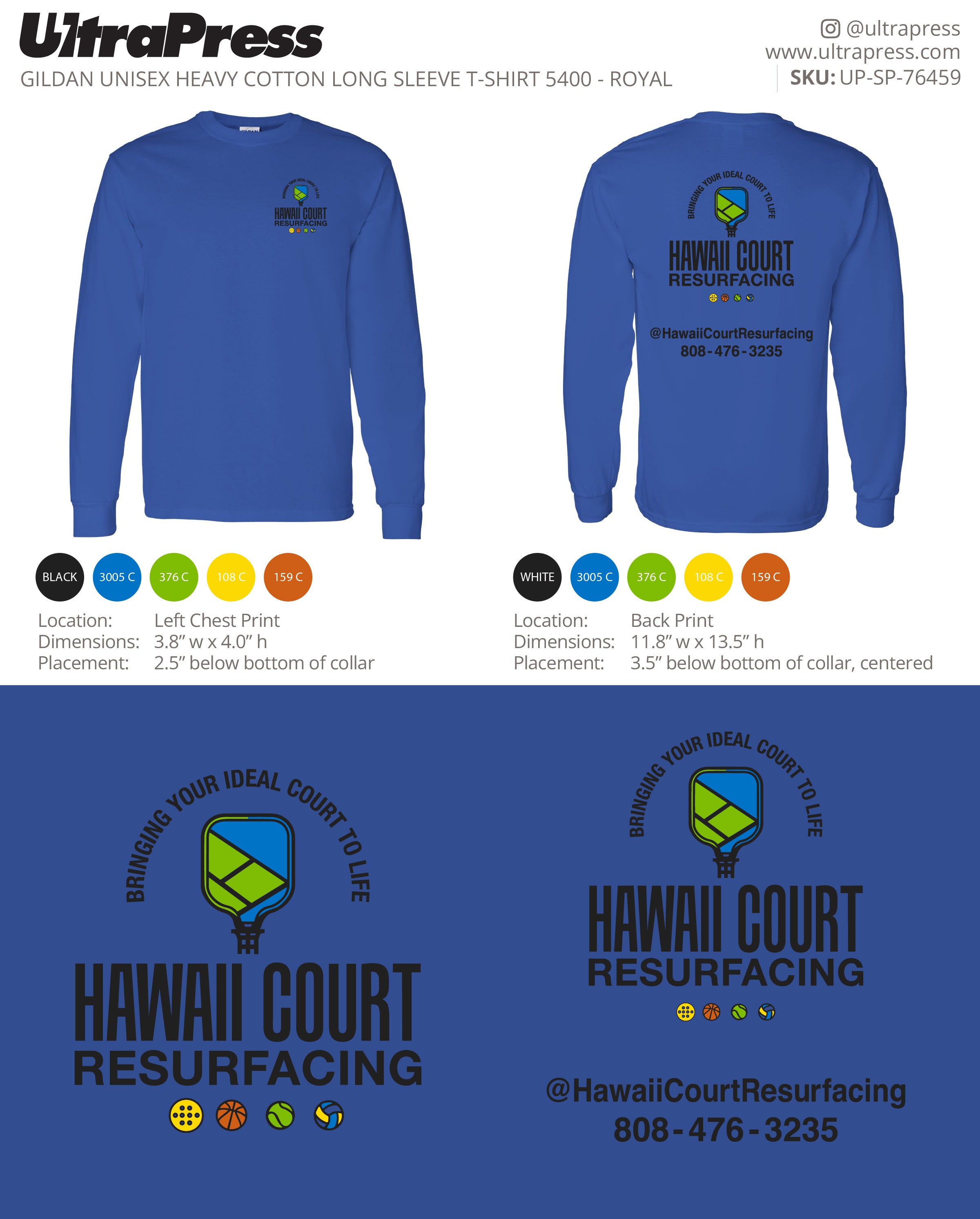 UP-SP-76459 Jose Andre Tapia - Hawaii Court Resurfacing 48 Min Qty (Bulk)