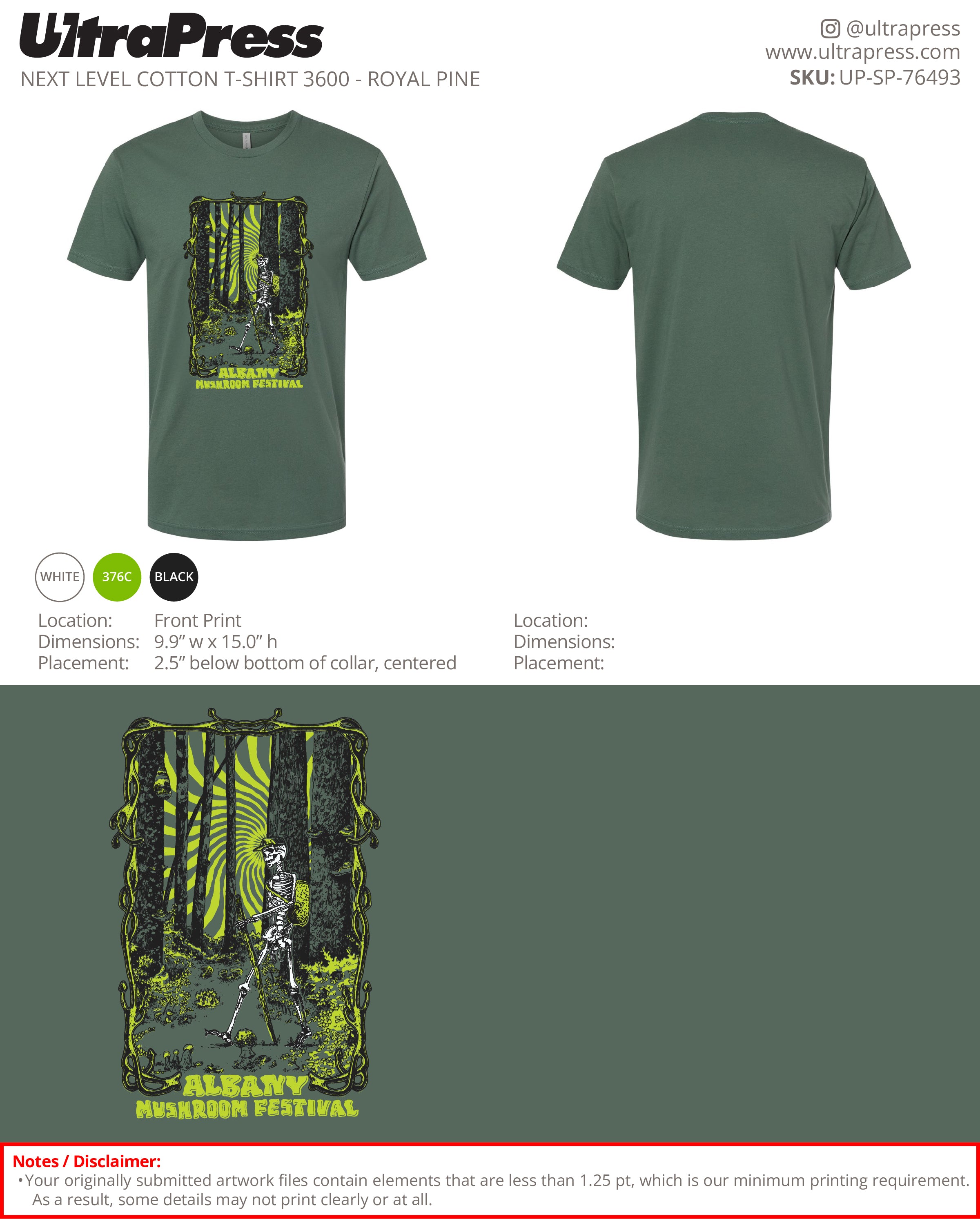 UP-SP-76493 Albany Mushroom Festival - Alyssa Nydegger 100 Min Qty (Bulk)