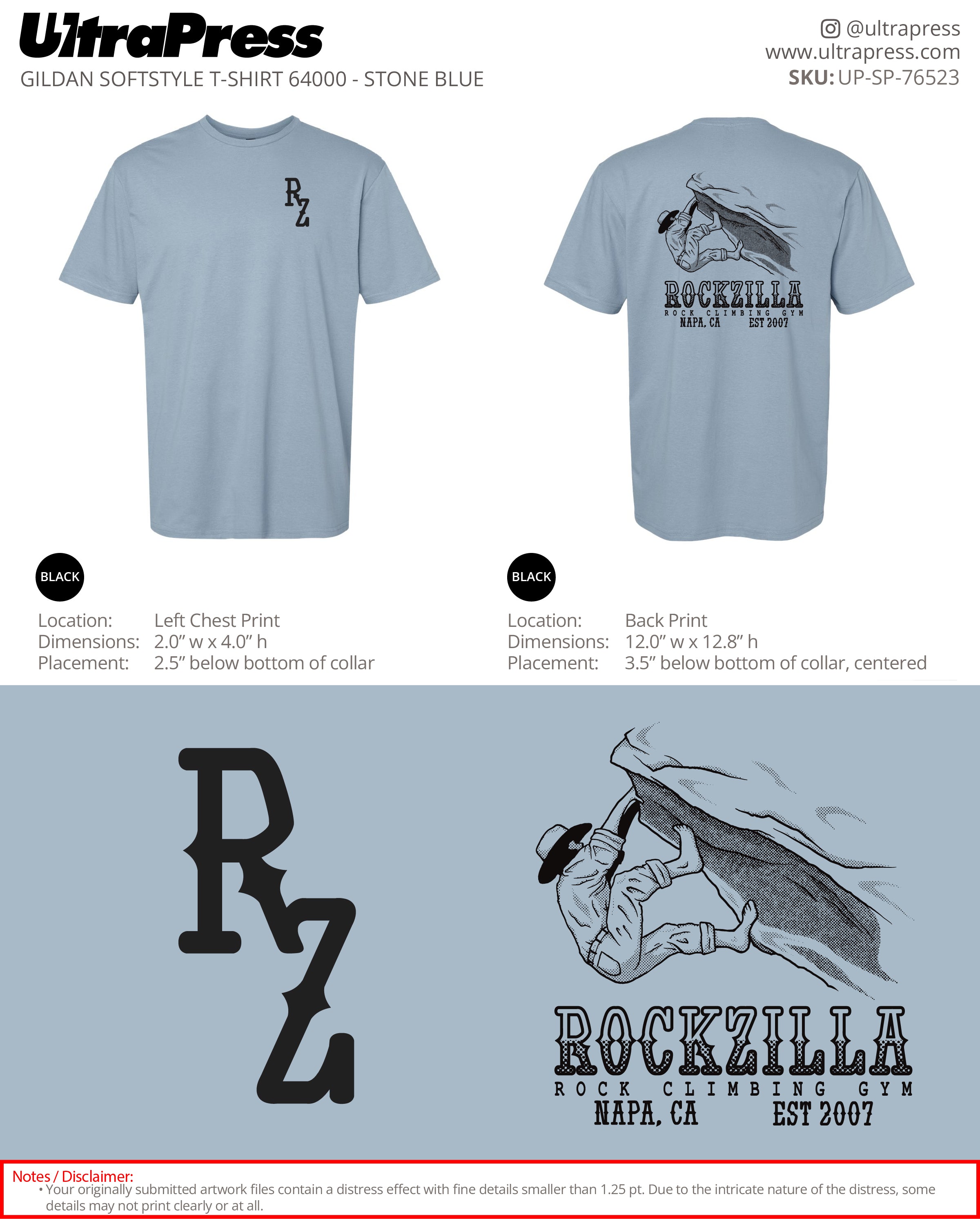 UP-SP-76523 Rockzilla - Dylan Robertson 100 Min Qty (Bulk)