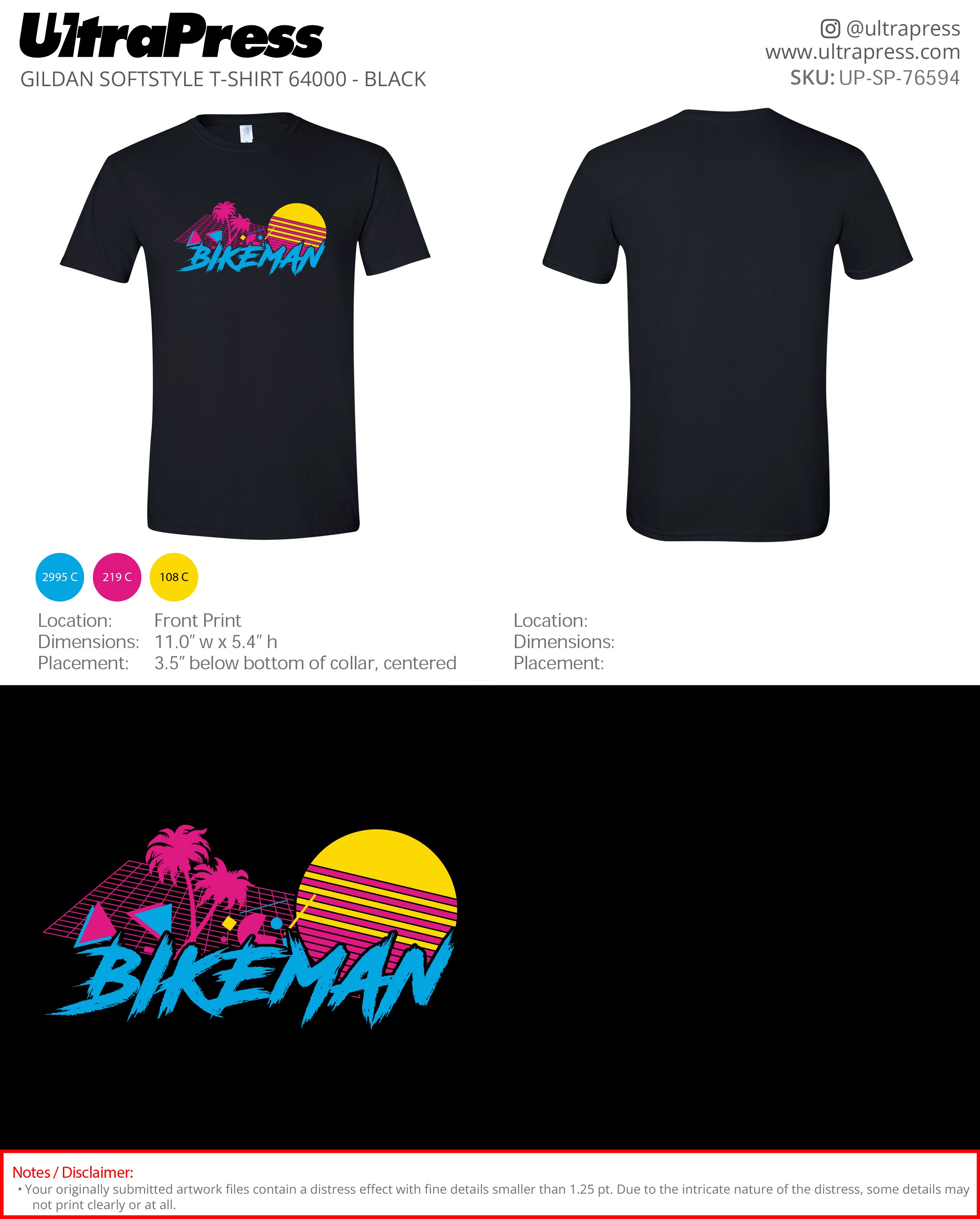 UP-SP-76594 Bikeman Yellow Sun Design - James Krantz 100 Min Qty (Bulk)