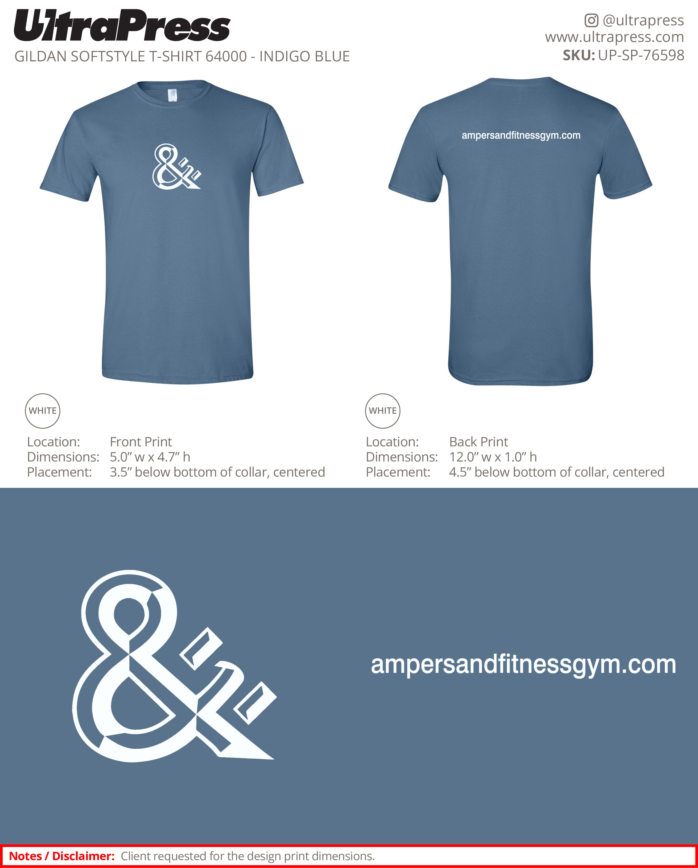 UP-SP-76598 Ampersand Fitness - John Carrico 100 Pieces Package (Bulk)