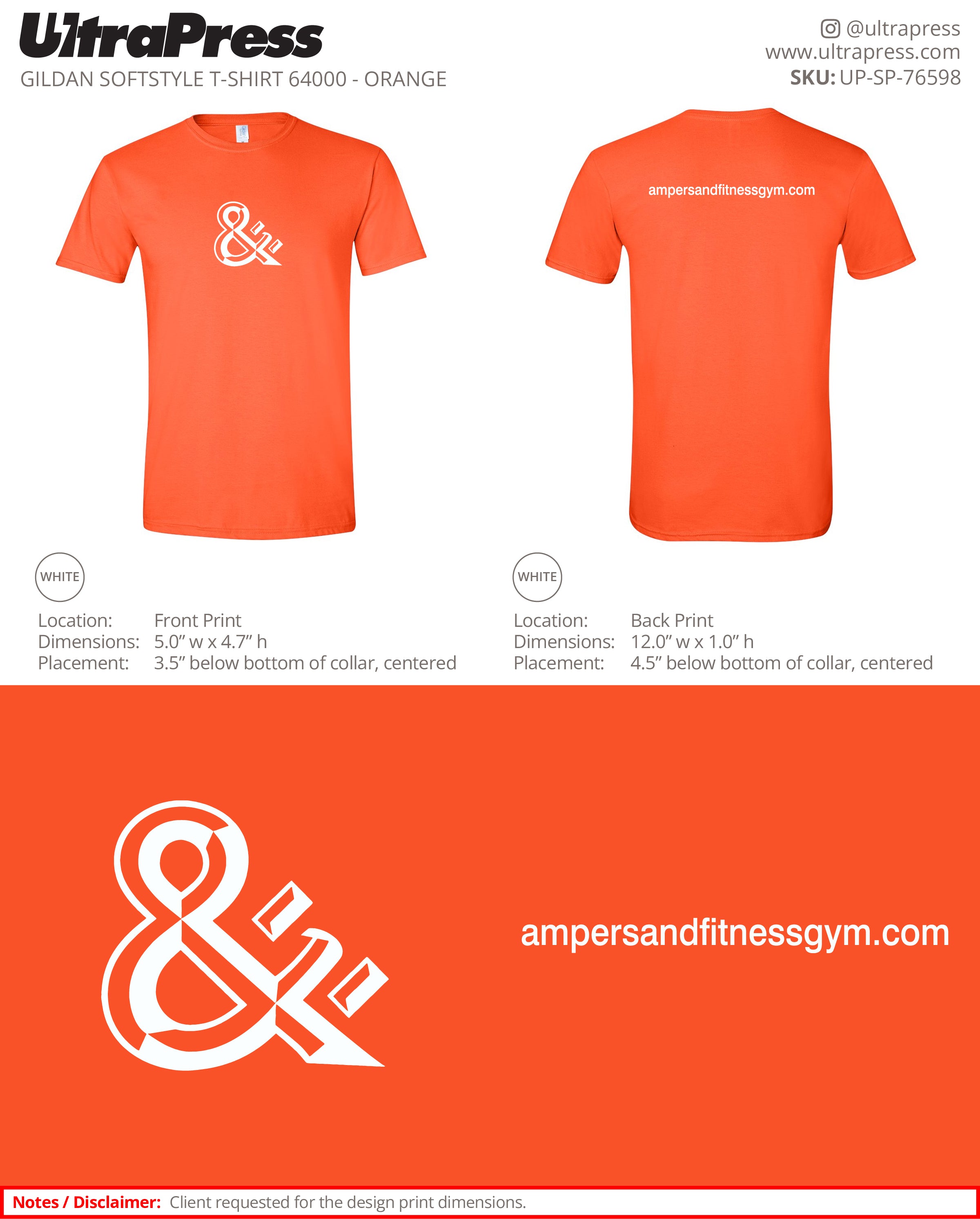 UP-SP-76598 Ampersand Fitness - John Carrico 100 Pieces Package (Bulk)