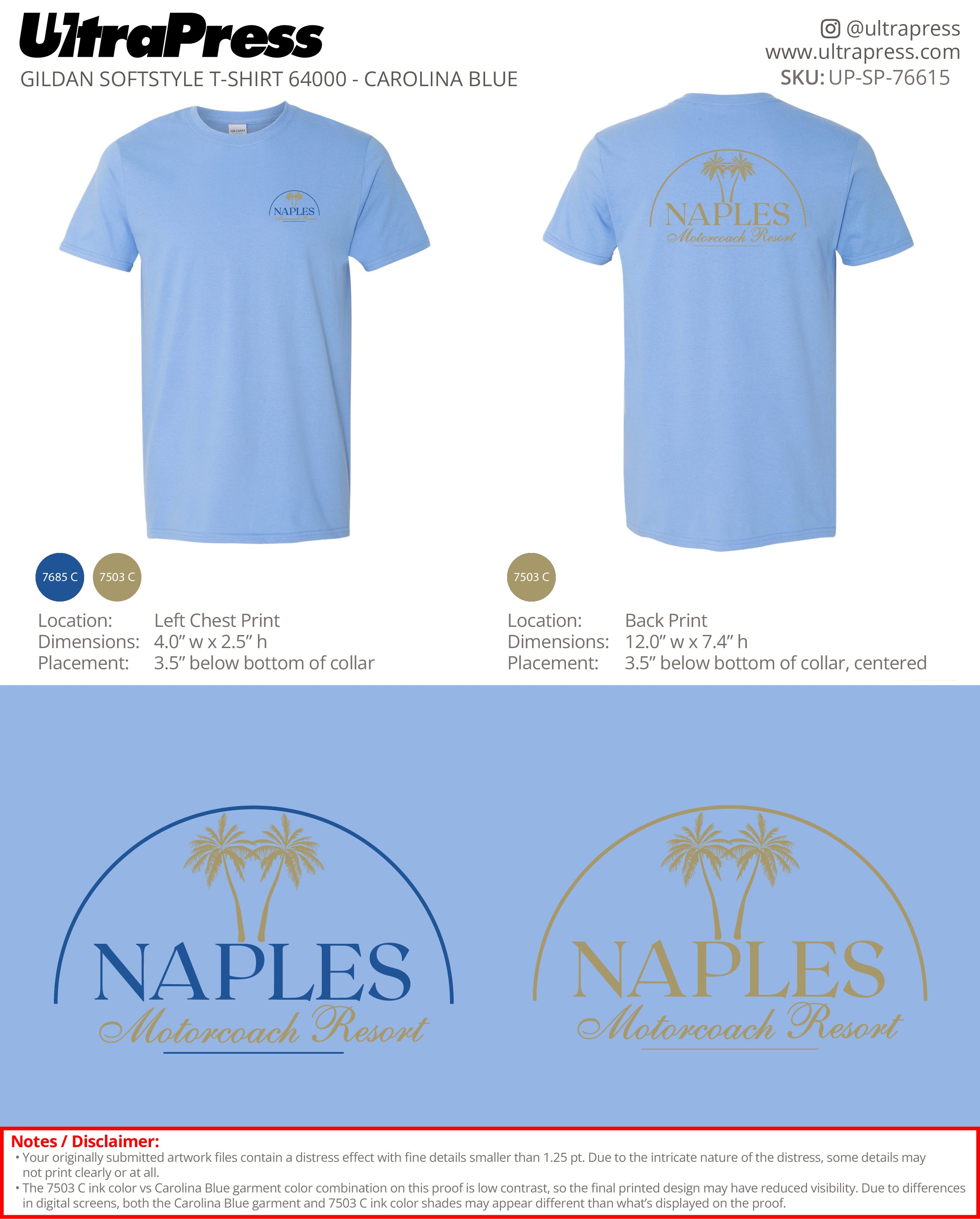 UP-SP-76615 Naples Motorcoach Resort - Steve Jablonowski 100 Pieces Package (Bulk)